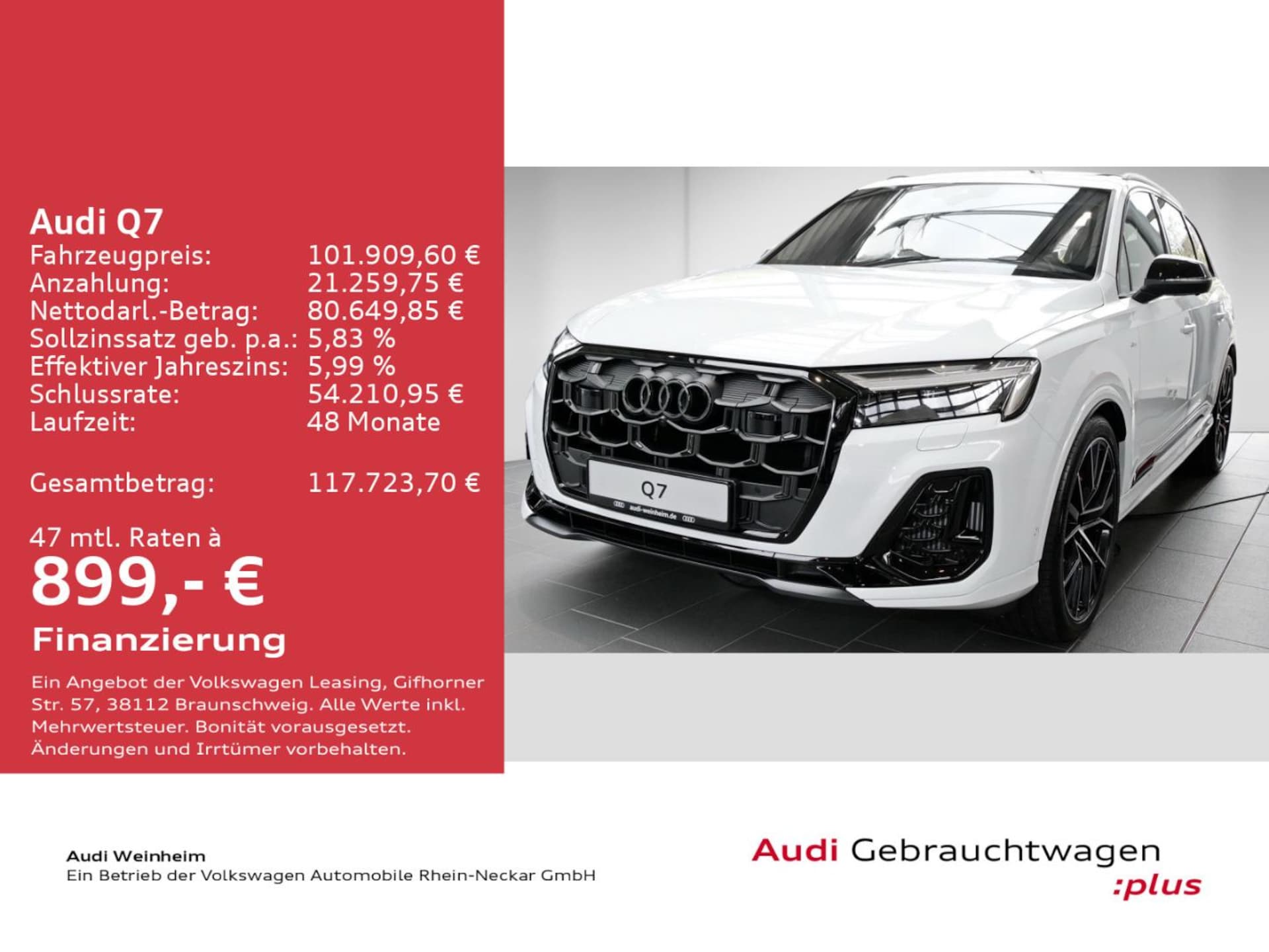 Audi Q7 SUV TFSI e S line
