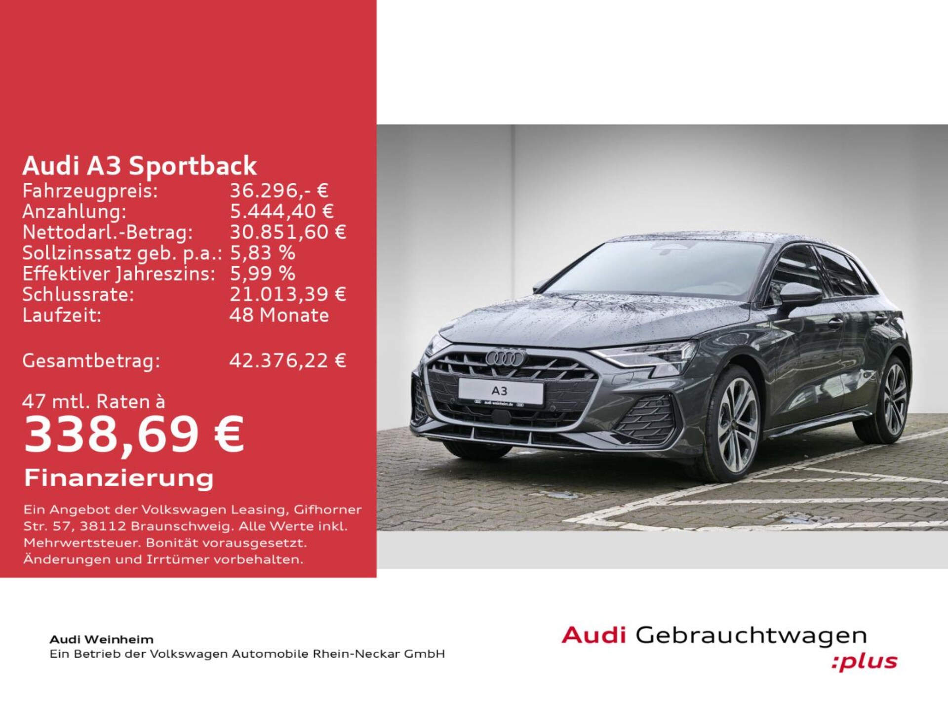 Audi A3 Sportback S line