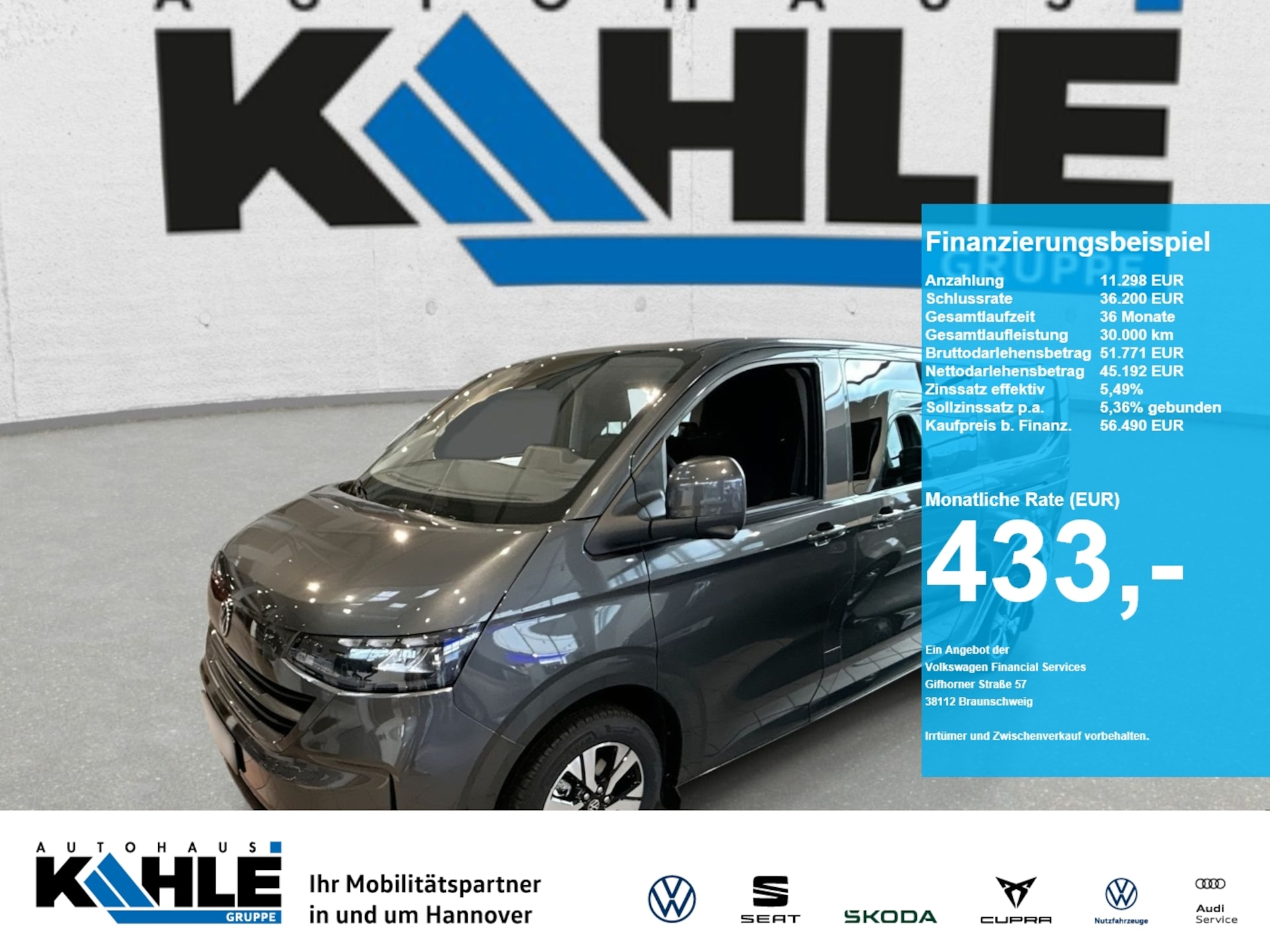 Volkswagen Transporter Kasten langer Radstand Plus