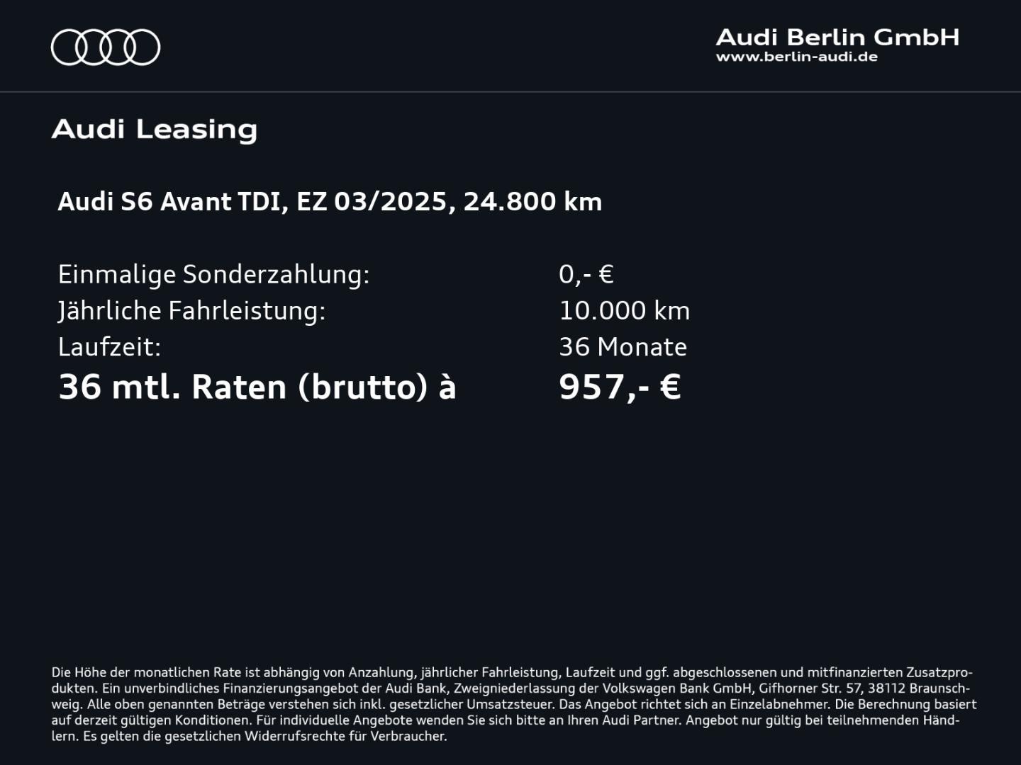 Bild über Audi S6 Avant S6 Avant TDI 253(344) kW(PS) tiptronic - für weitere Informationen kontaktieren Sie den Audi Partner