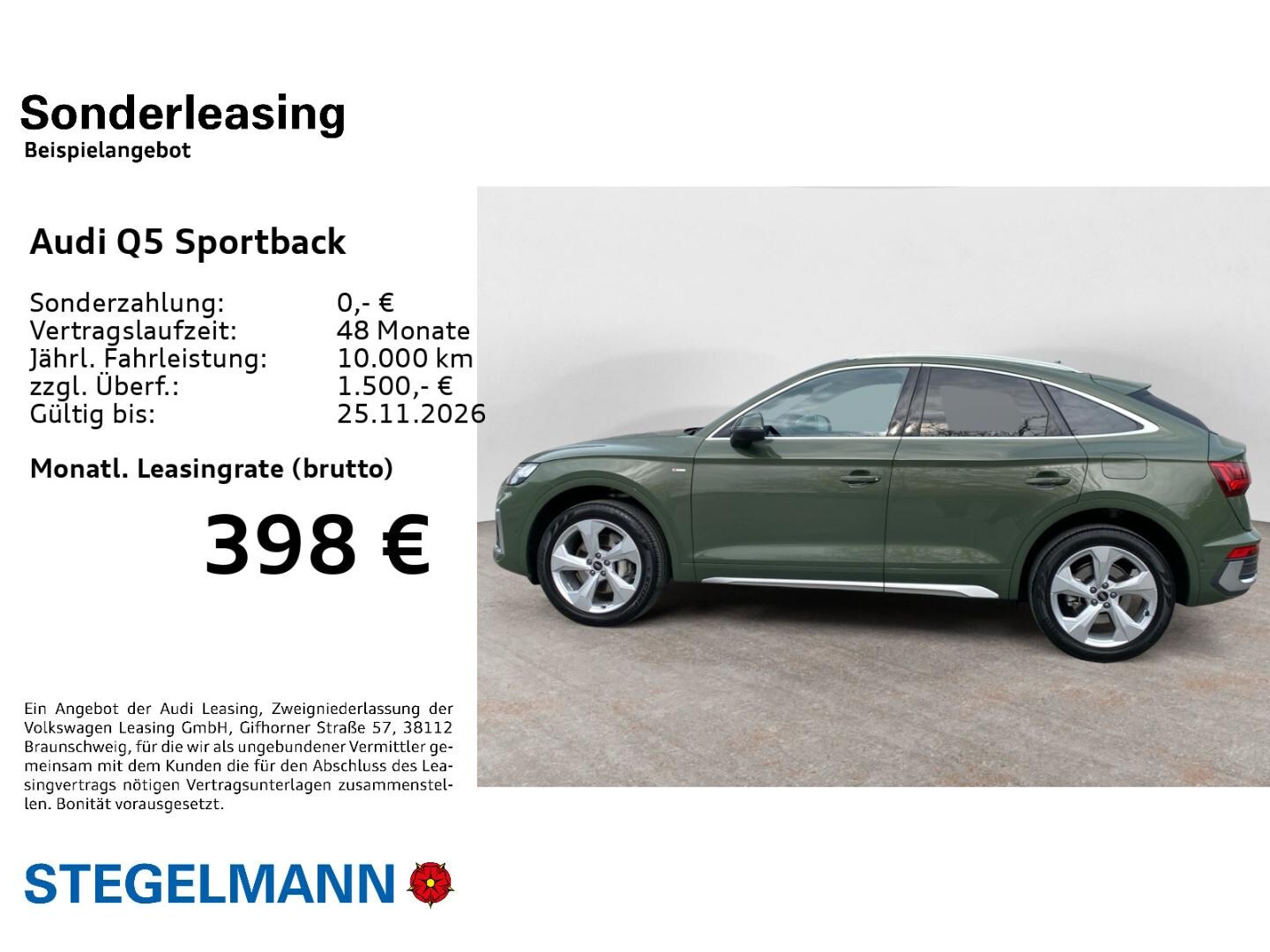 Bild über Audi Q5 Sportback TFSI e S line business 50 TFSI e quattro S tronic - für weitere Informationen kontaktieren Sie den Audi Partner