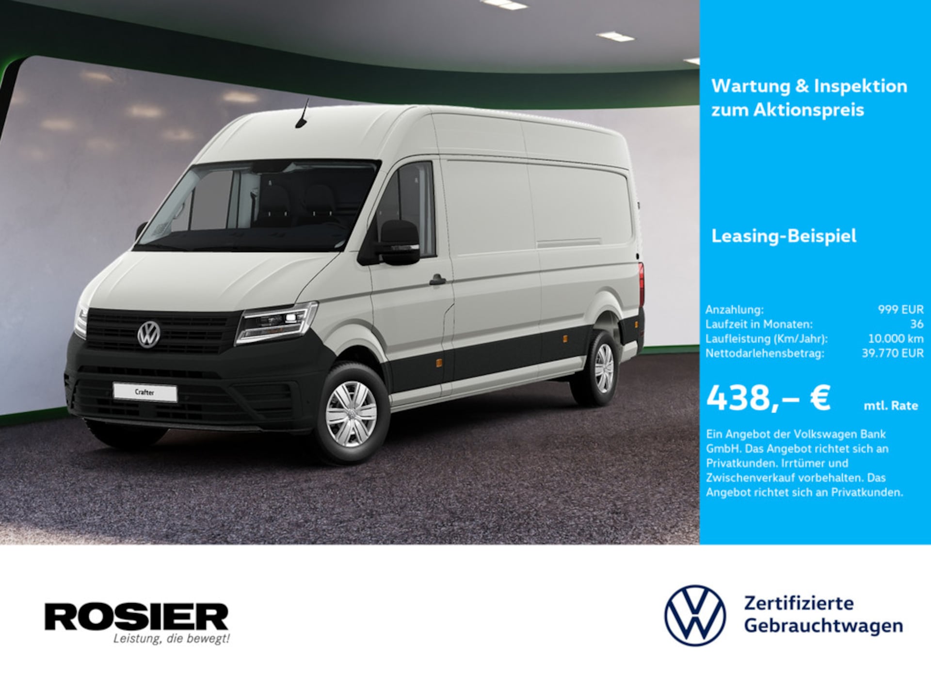 Volkswagen Crafter Kasten langer Radstand