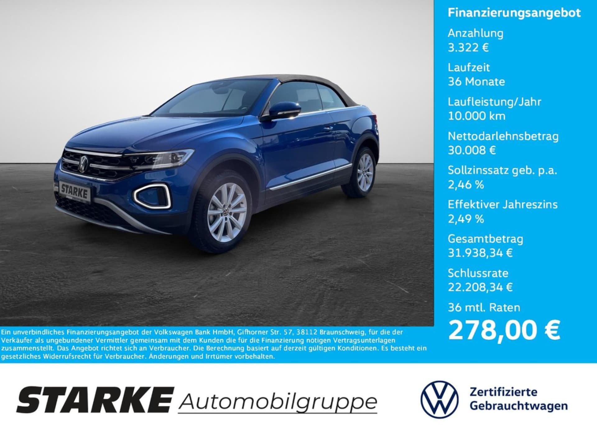 Volkswagen T-Roc Cabriolet Style