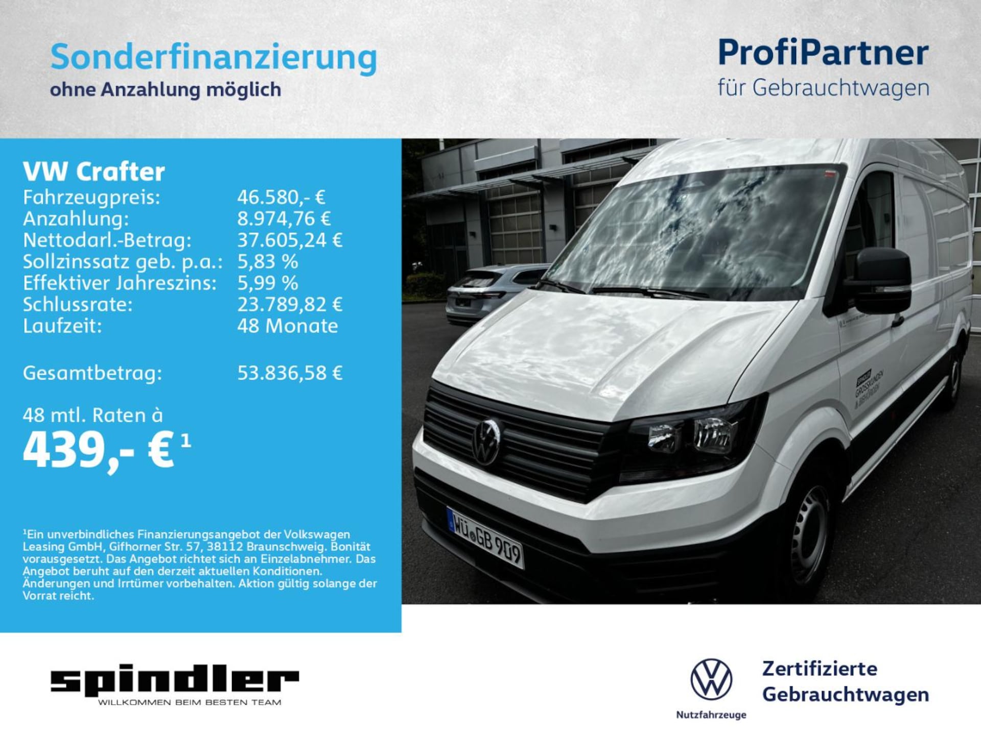 Volkswagen Crafter Kasten mittlerer Radstand