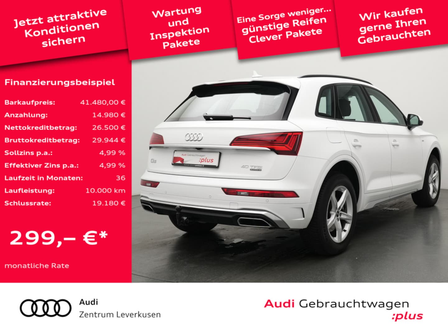 Bild über Audi Q5 40 TFSI quattro S tronic - für weitere Informationen kontaktieren Sie den Audi Partner