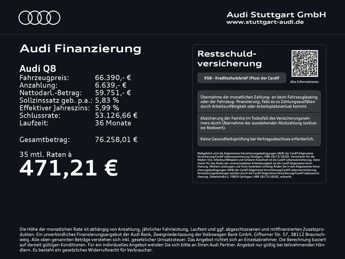 Bild über Audi Q8 competition plus 50 TDI quattro tiptronic - für weitere Informationen kontaktieren Sie den Audi Partner