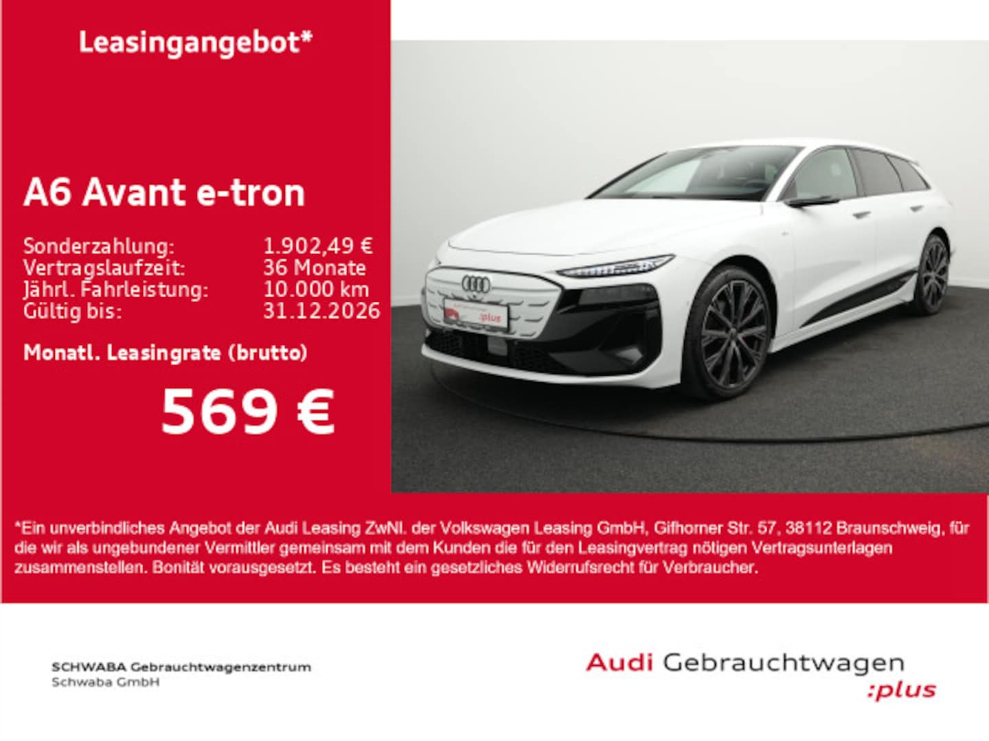 Bild über Audi A6 Avant e-tron e-tron - für weitere Informationen kontaktieren Sie den Audi Partner