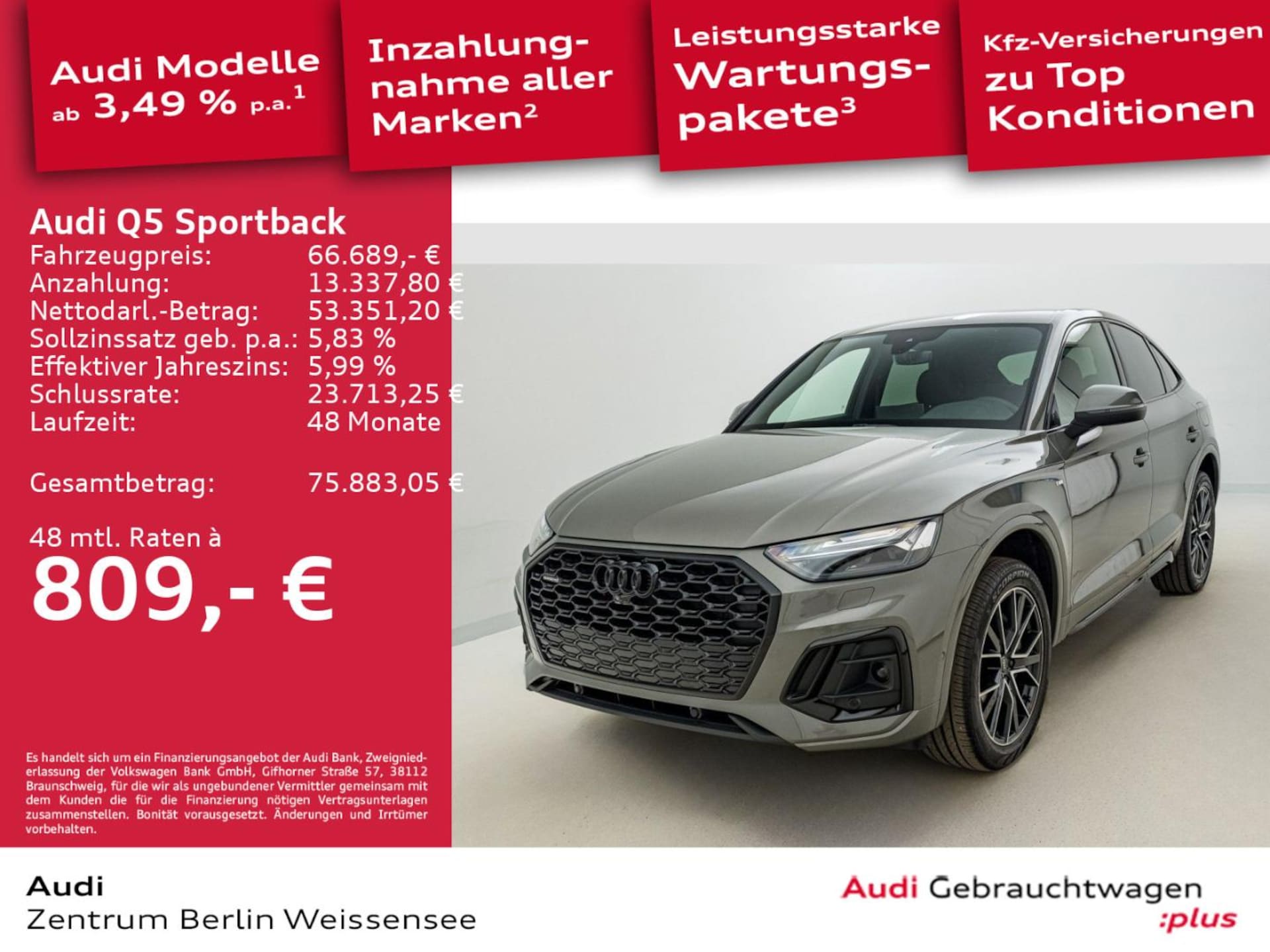 Audi Q5 Sportback TFSI e S line