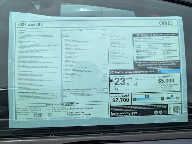 2026 Audi S5 Sedan
