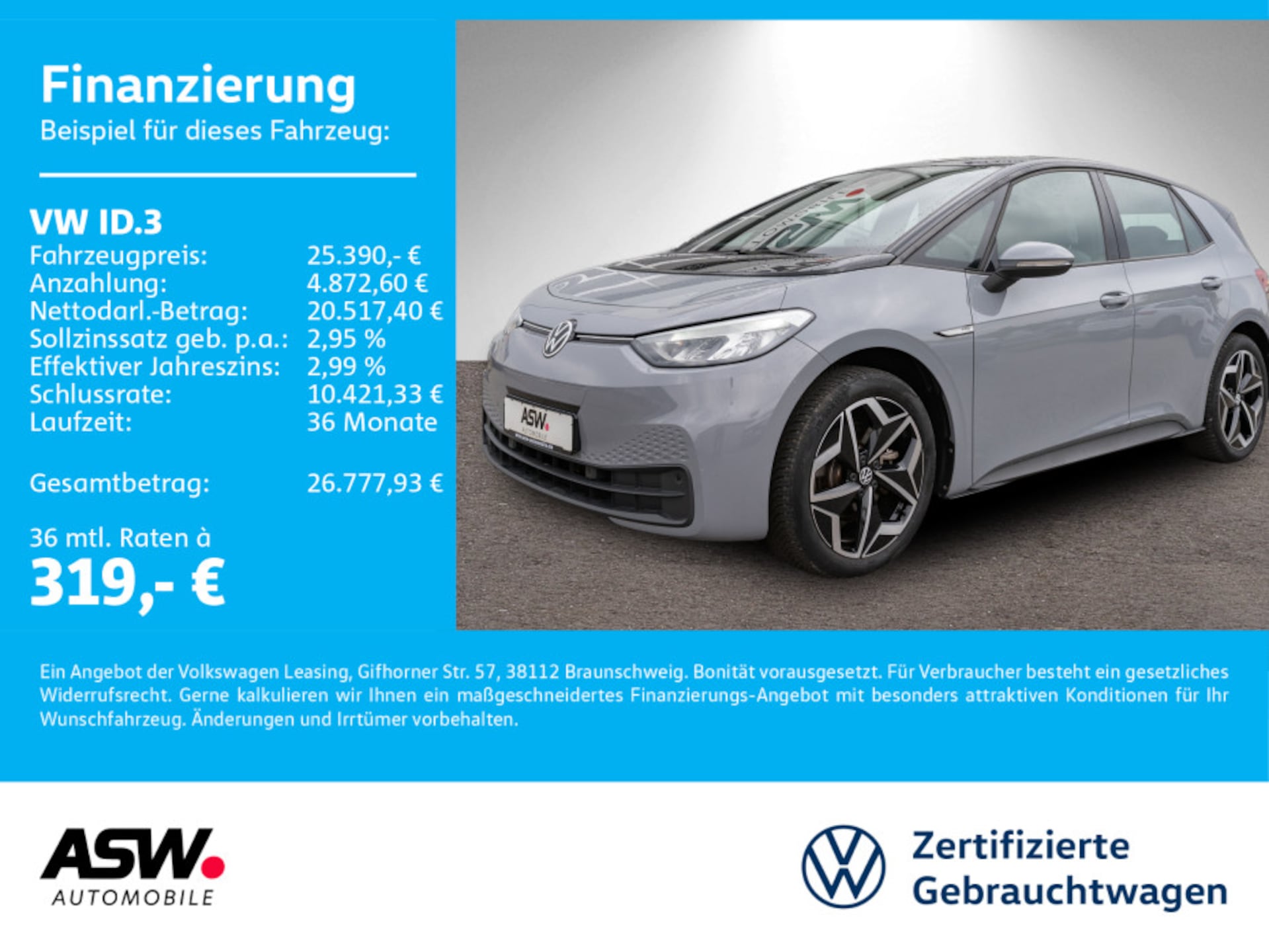 Volkswagen ID.3 — Volkswagen ID.3 ID.3 Pro Performance LED Navi PDC ACC SHZ Wäpu
