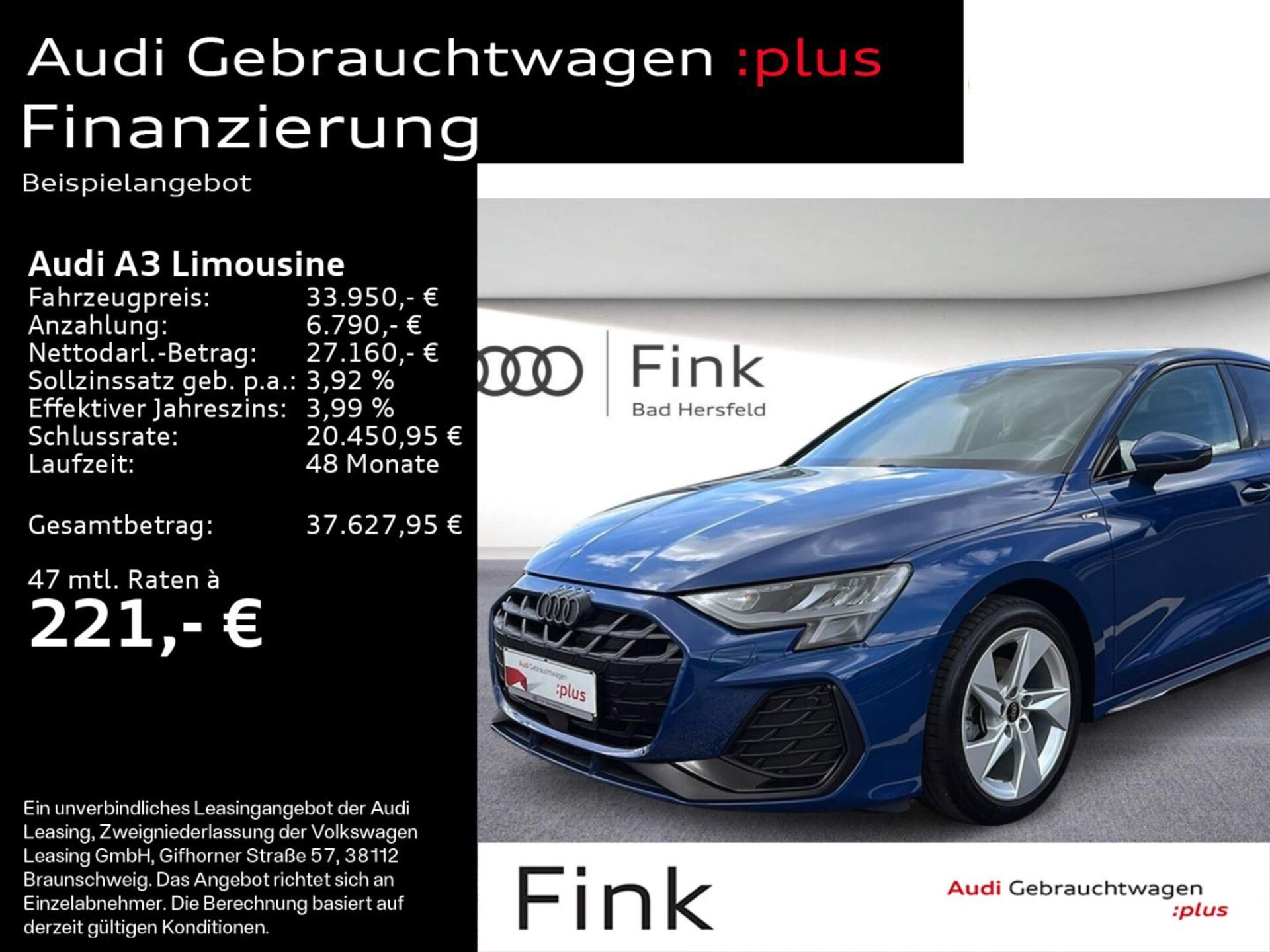 Audi A3 Limousine S line