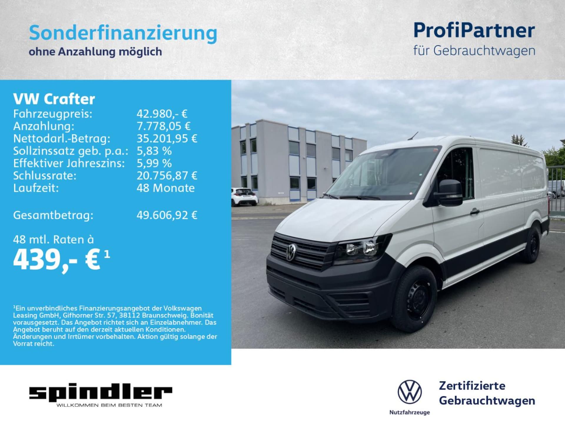 Volkswagen Crafter Kasten mittlerer Radstand