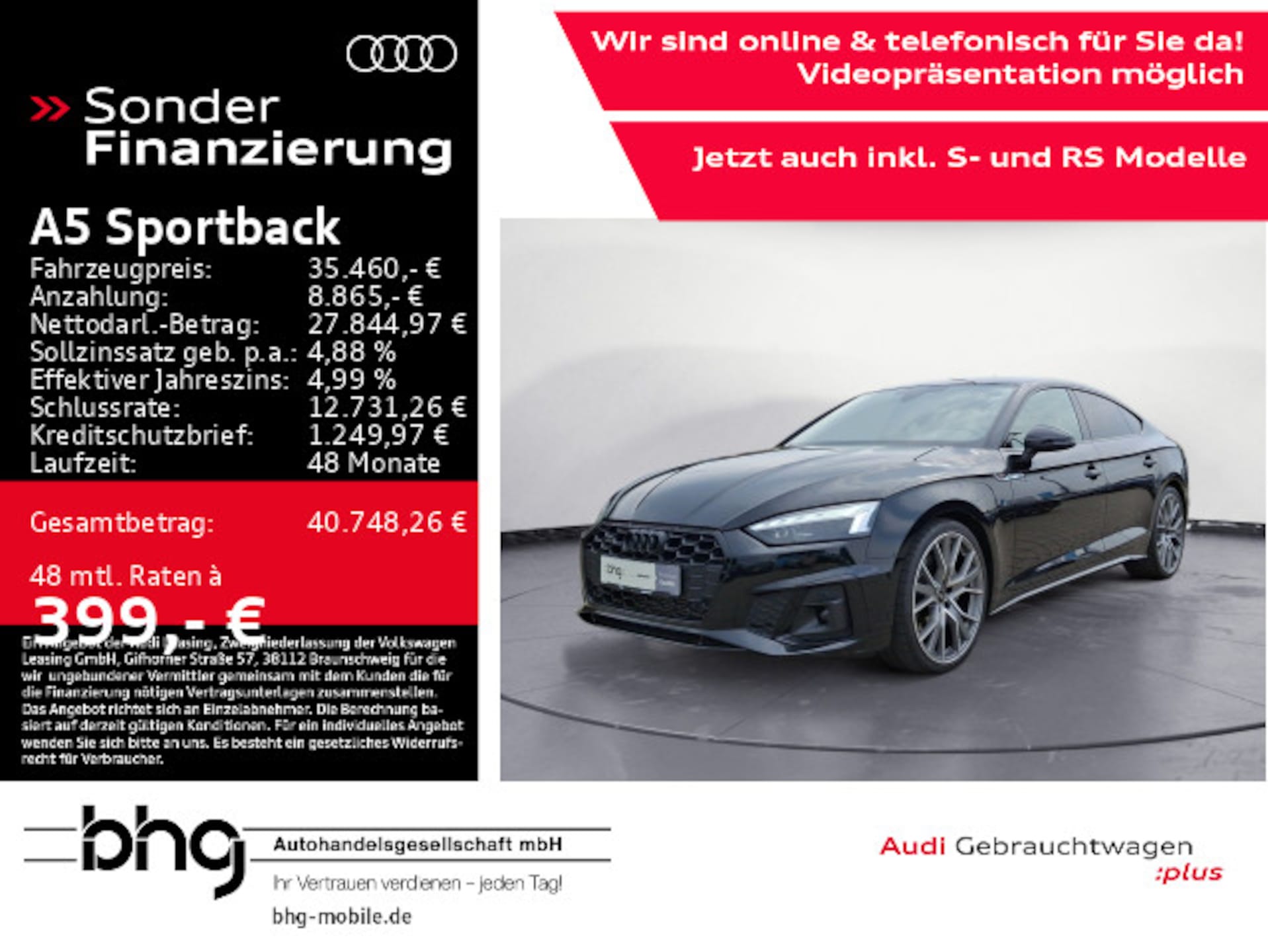 Audi A5 Sportback S line