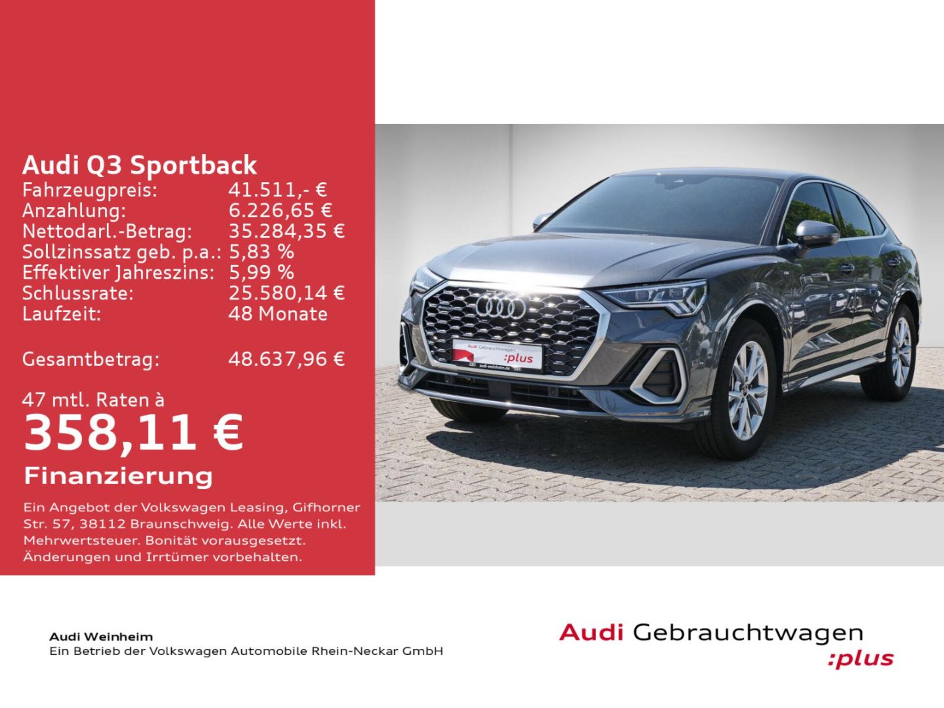 Audi Q3 Sportback S line