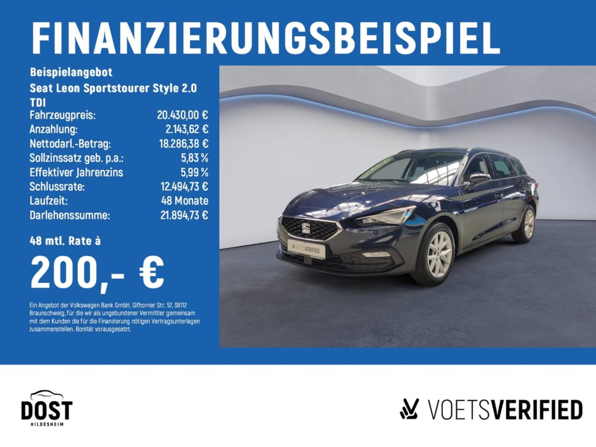 Seat Leon Sportstourer 2023 — Leon Sportstourer Style 2.0 TDI KAMERA+LED+NAVI