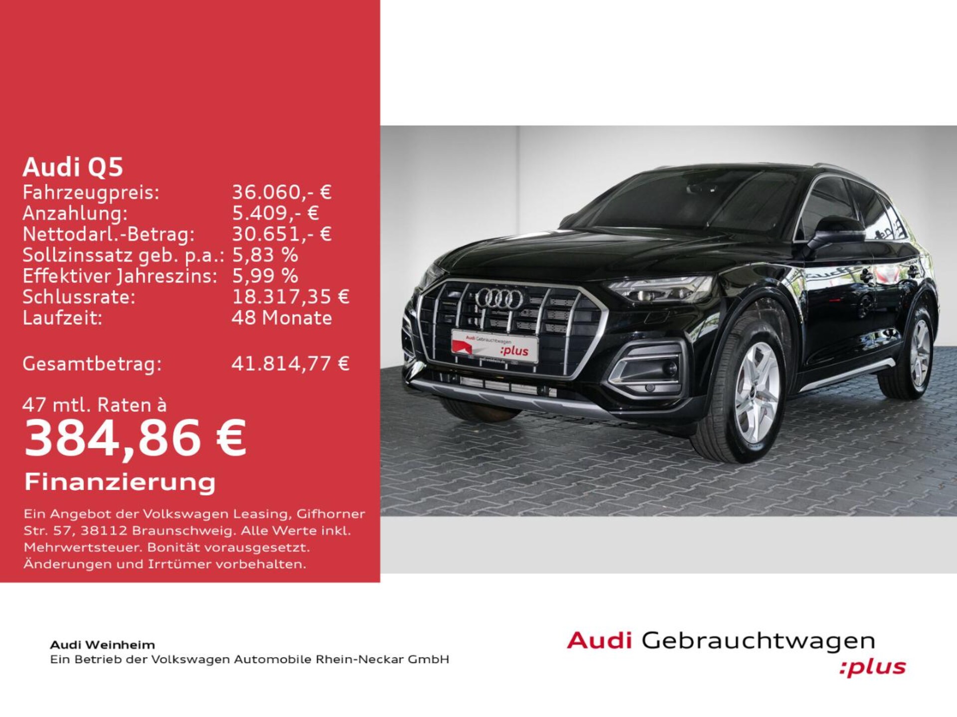 Audi Q5 TFSI e advanced