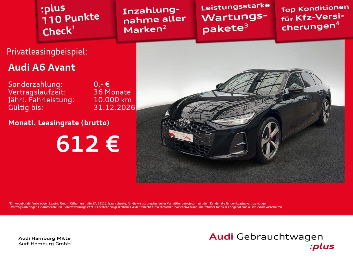 Bild über Audi A6 Avant TFSI 150 kW S tronic - für weitere Informationen kontaktieren Sie den Audi Partner