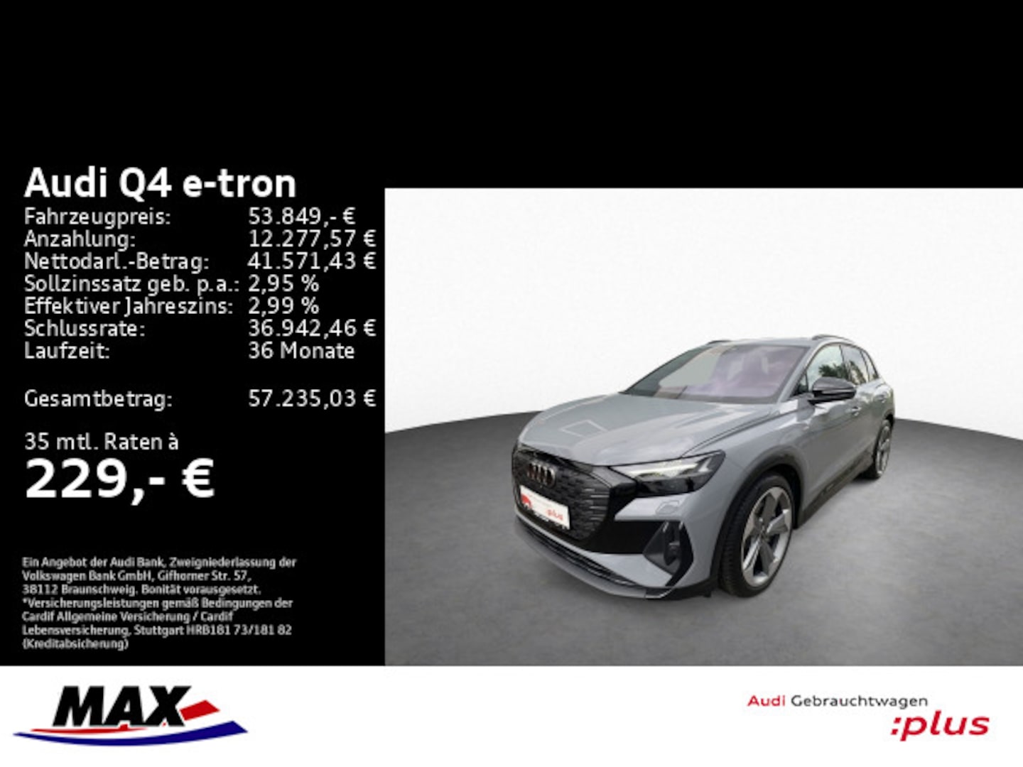 Bild über Audi Q4 e-tron 45 e-tron quattro - für weitere Informationen kontaktieren Sie den Audi Partner