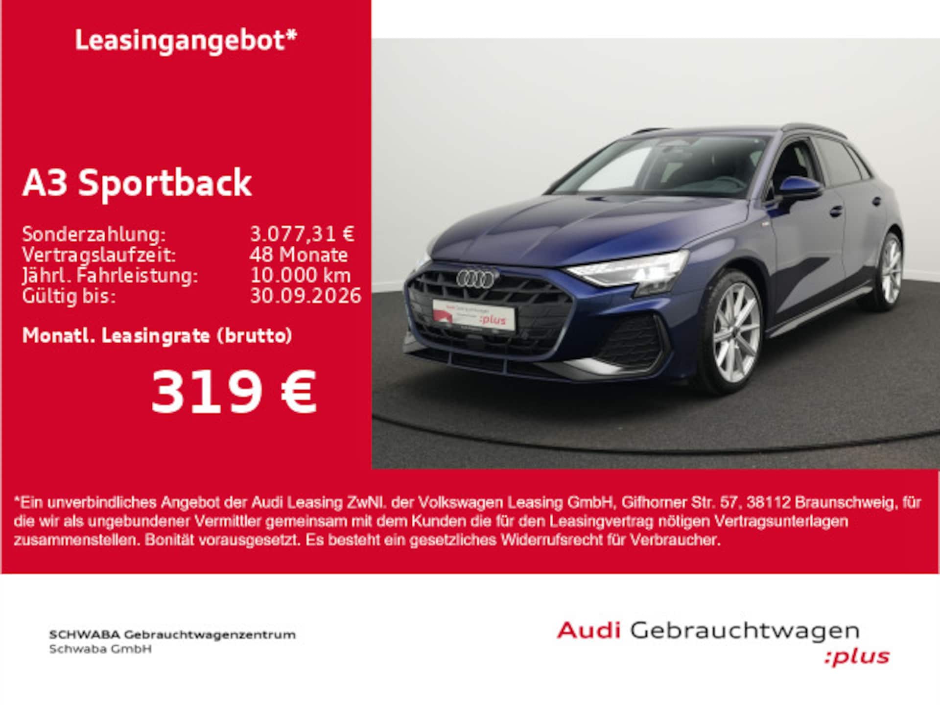 Audi A3 Sportback S line