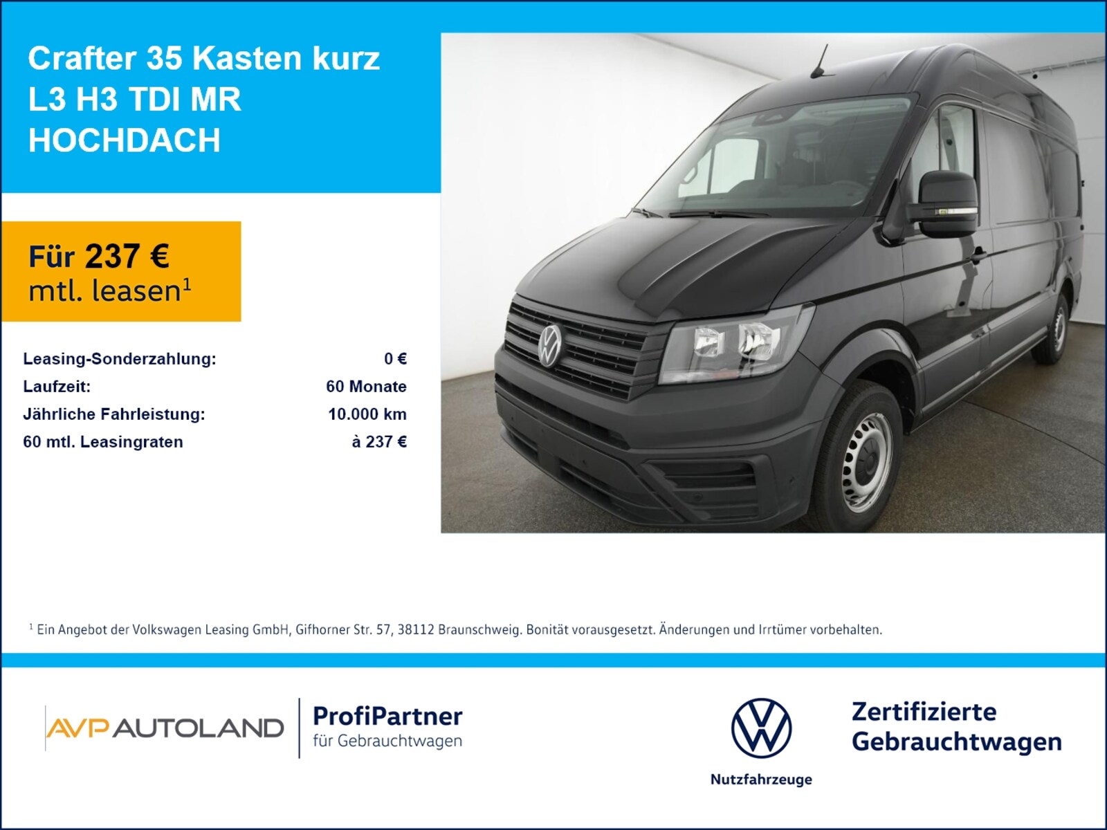 Volkswagen Crafter Kasten mittlerer Radstand