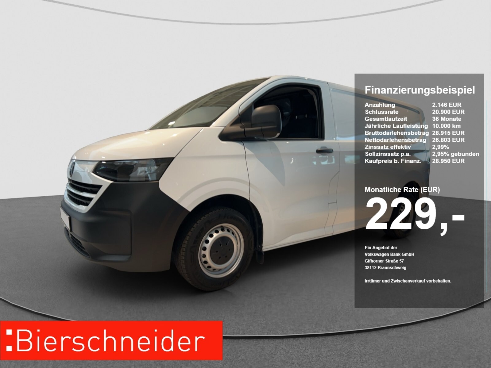 Volkswagen Transporter Kasten kurzer Radstand
