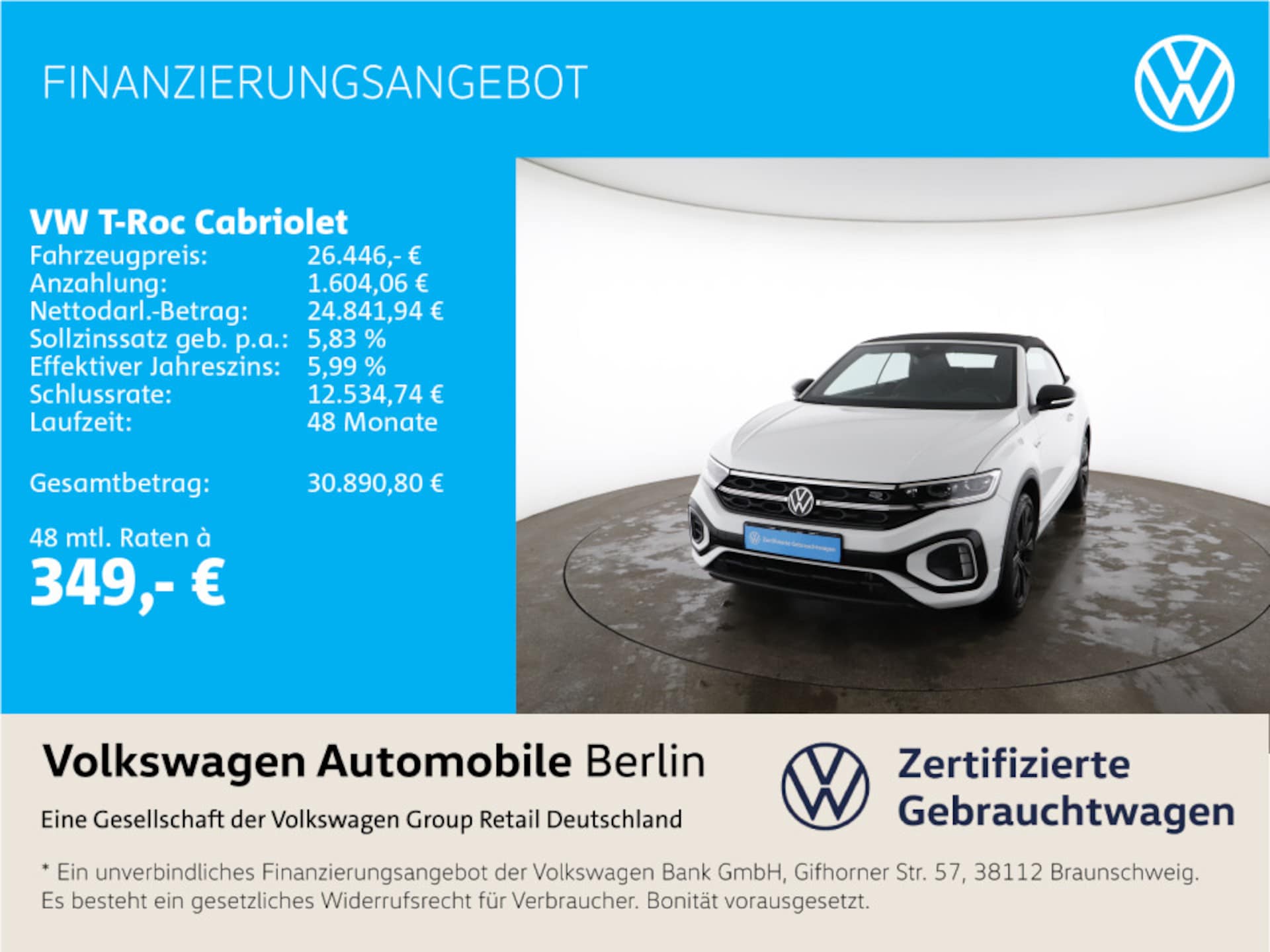 Volkswagen T-Roc Cabriolet R-Line