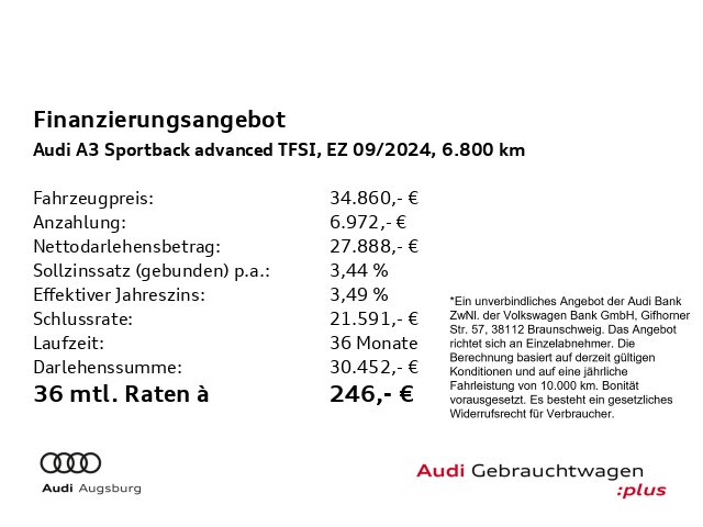 Image about Audi A3 Sportback advanced 35 TFSI S tronic
