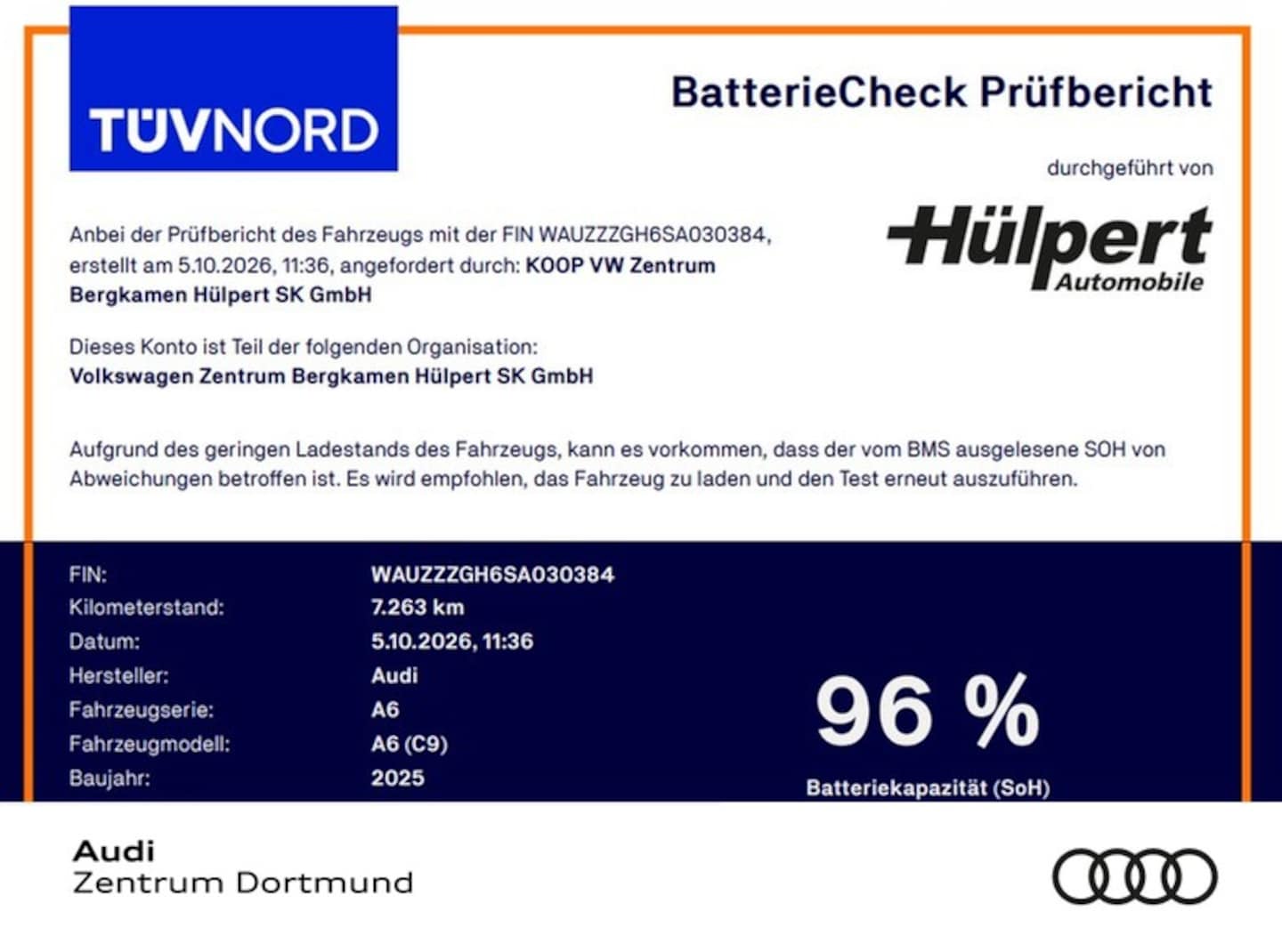 Bild über Audi A6 Avant e-tron e-tron - für weitere Informationen kontaktieren Sie den Audi Partner
