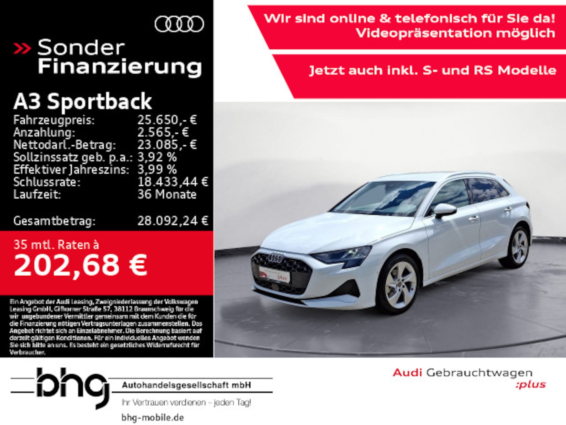 Audi A3 Sportback Advanced