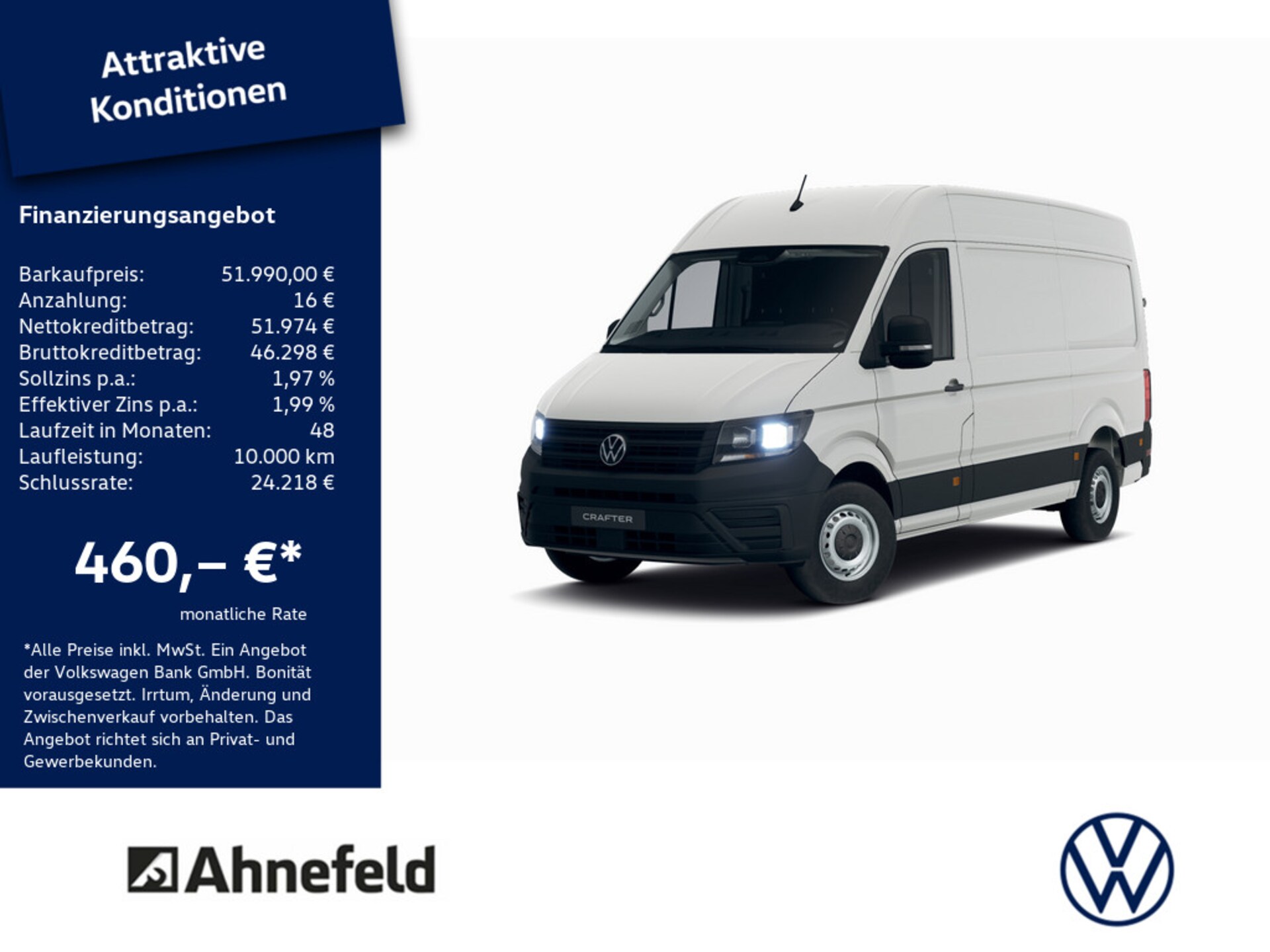 Volkswagen Crafter Kasten mittlerer Radstand