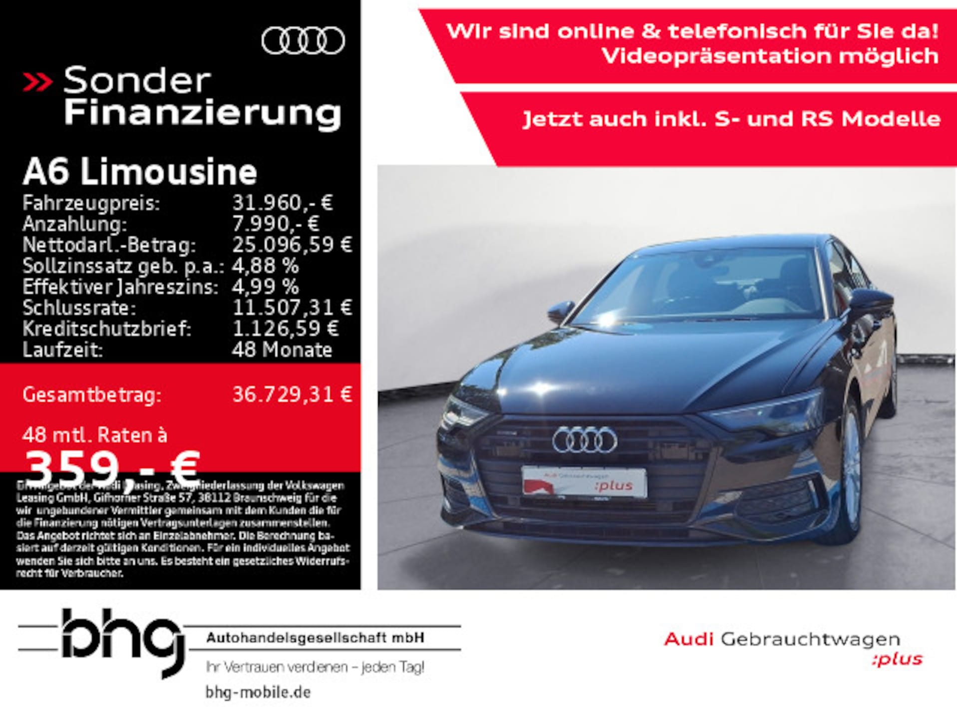 Audi A6 Limousine TFSI e S line