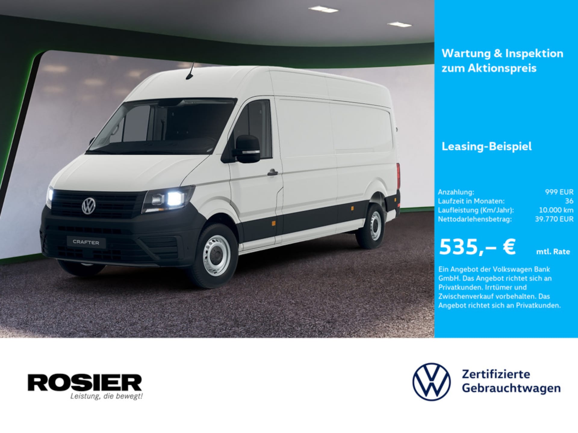 Volkswagen Crafter Kasten langer Radstand