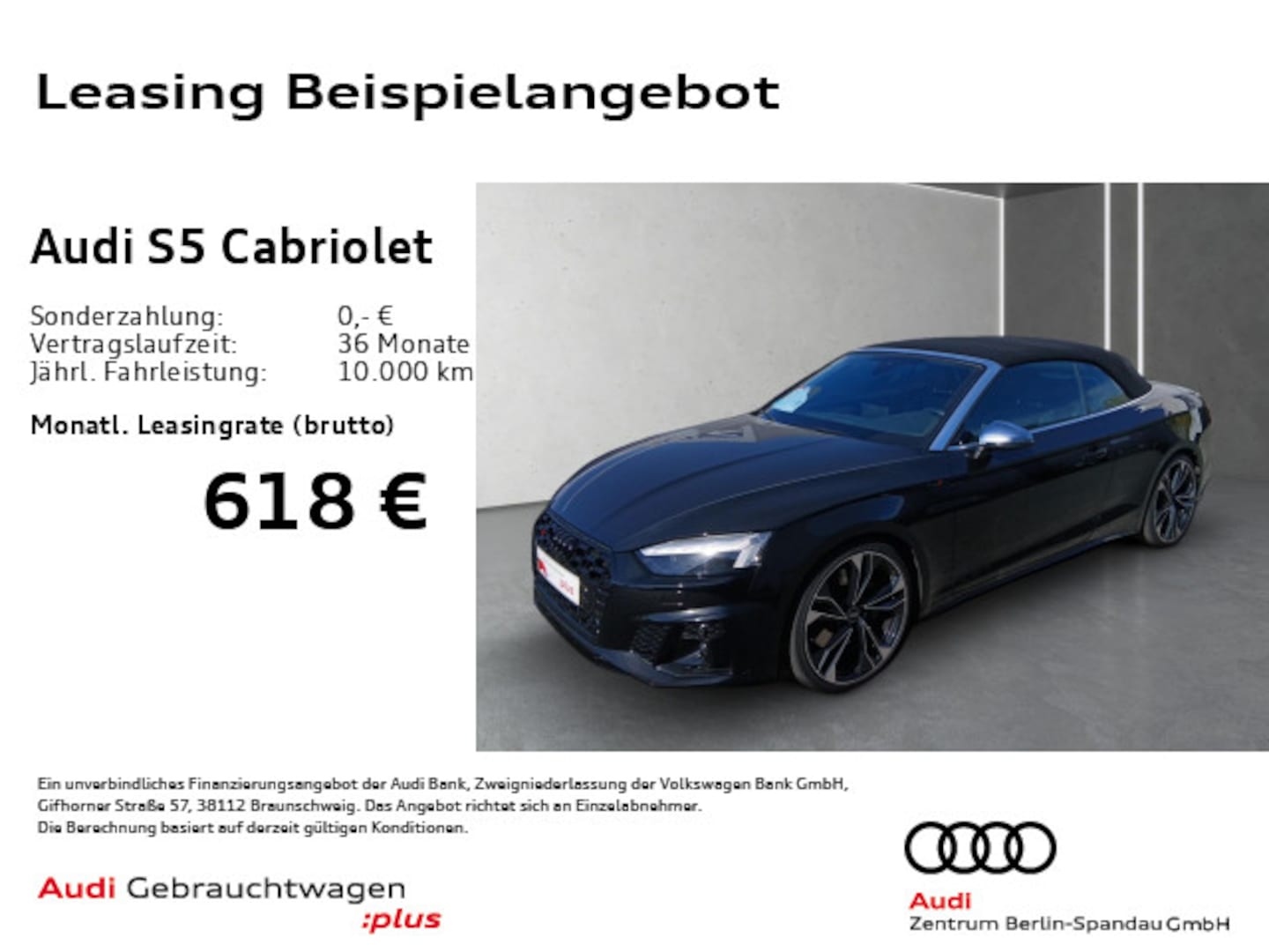 Bild über Audi S5 Cabriolet TFSI quattro tiptronic - für weitere Informationen kontaktieren Sie den Audi Partner