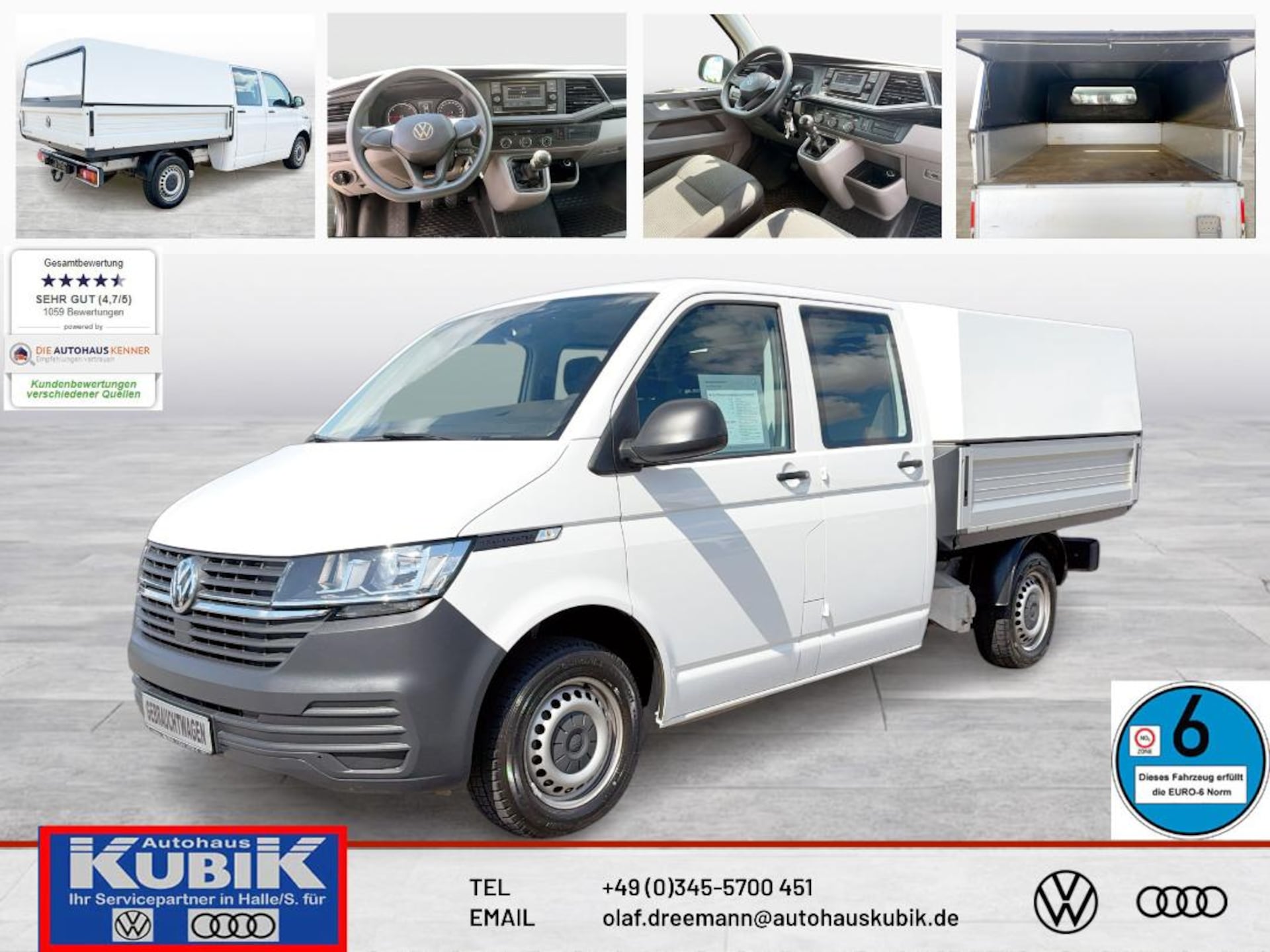 Volkswagen T6.1 Transporter Pritschenwagen Doppelkabine