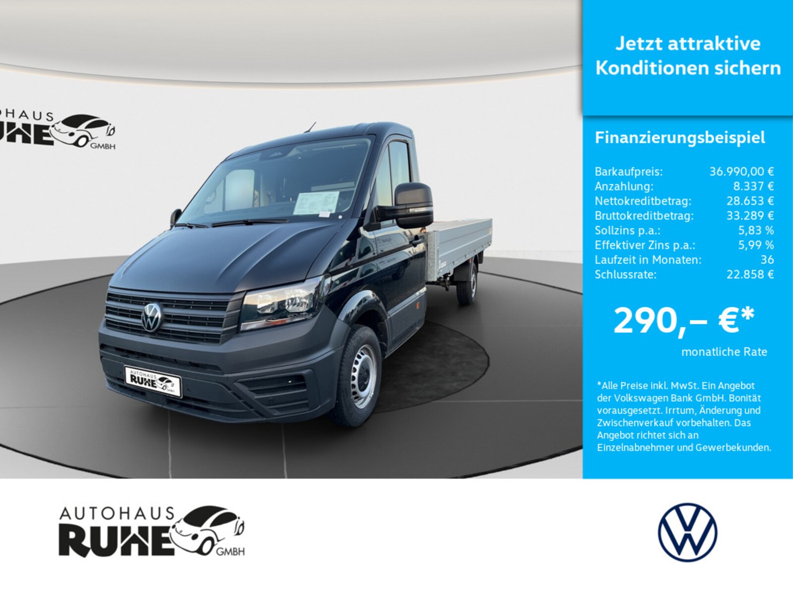 Volkswagen Crafter Einzelkabine langer Radstand