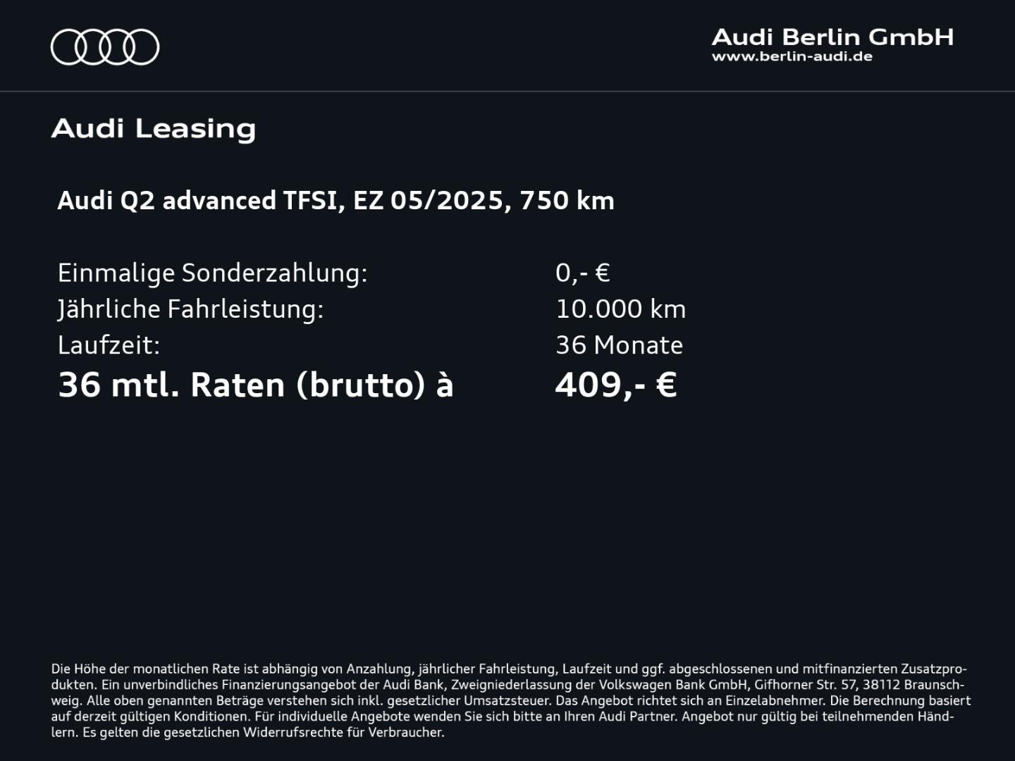 Bild über Audi Q2 advanced 35 TFSI S tronic - für weitere Informationen kontaktieren Sie den Audi Partner