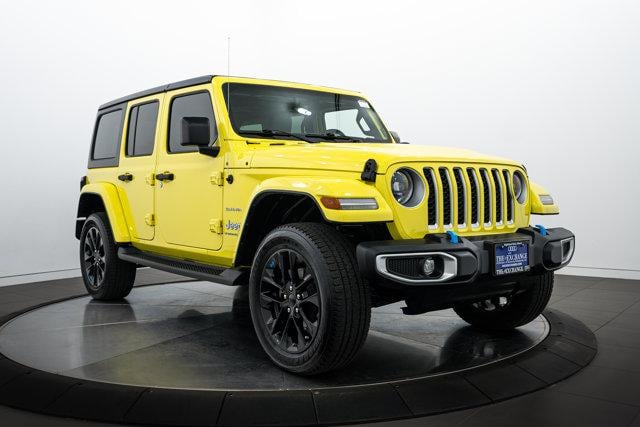 Used 2023 Jeep Wrangler 4xe Sahara 4XE with VIN 1C4JJXP67PW604267 for sale in Highland Park, IL