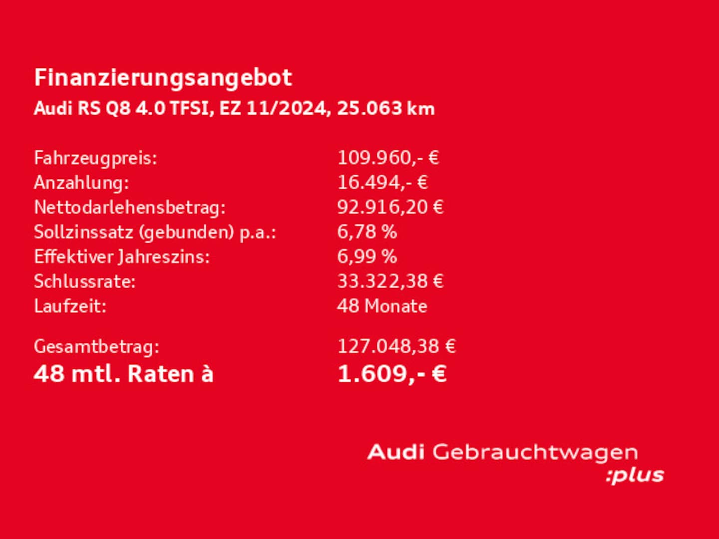 Bild über Audi RS Q8 SUV TFSI quattro tiptronic - für weitere Informationen kontaktieren Sie den Audi Partner