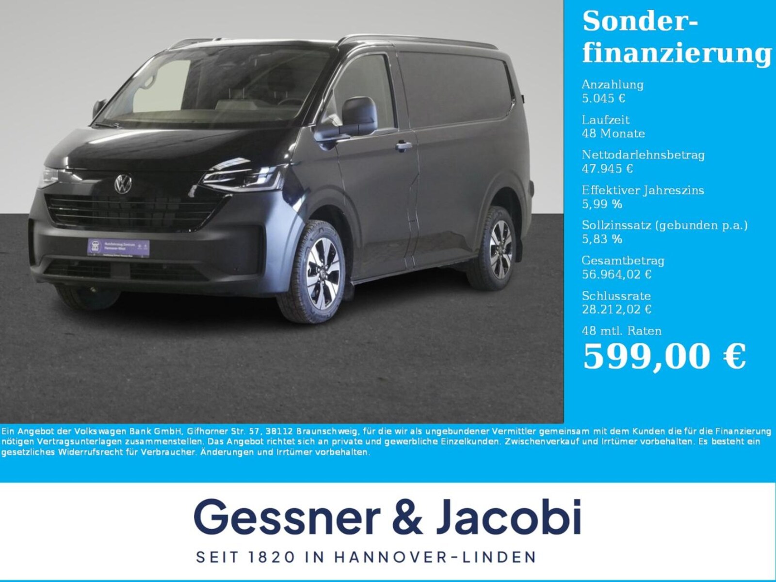 Volkswagen Transporter Kasten kurzer Radstand