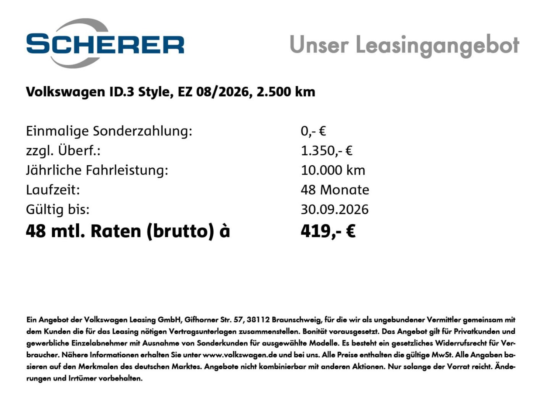 Volkswagen ID.3 Neo Style