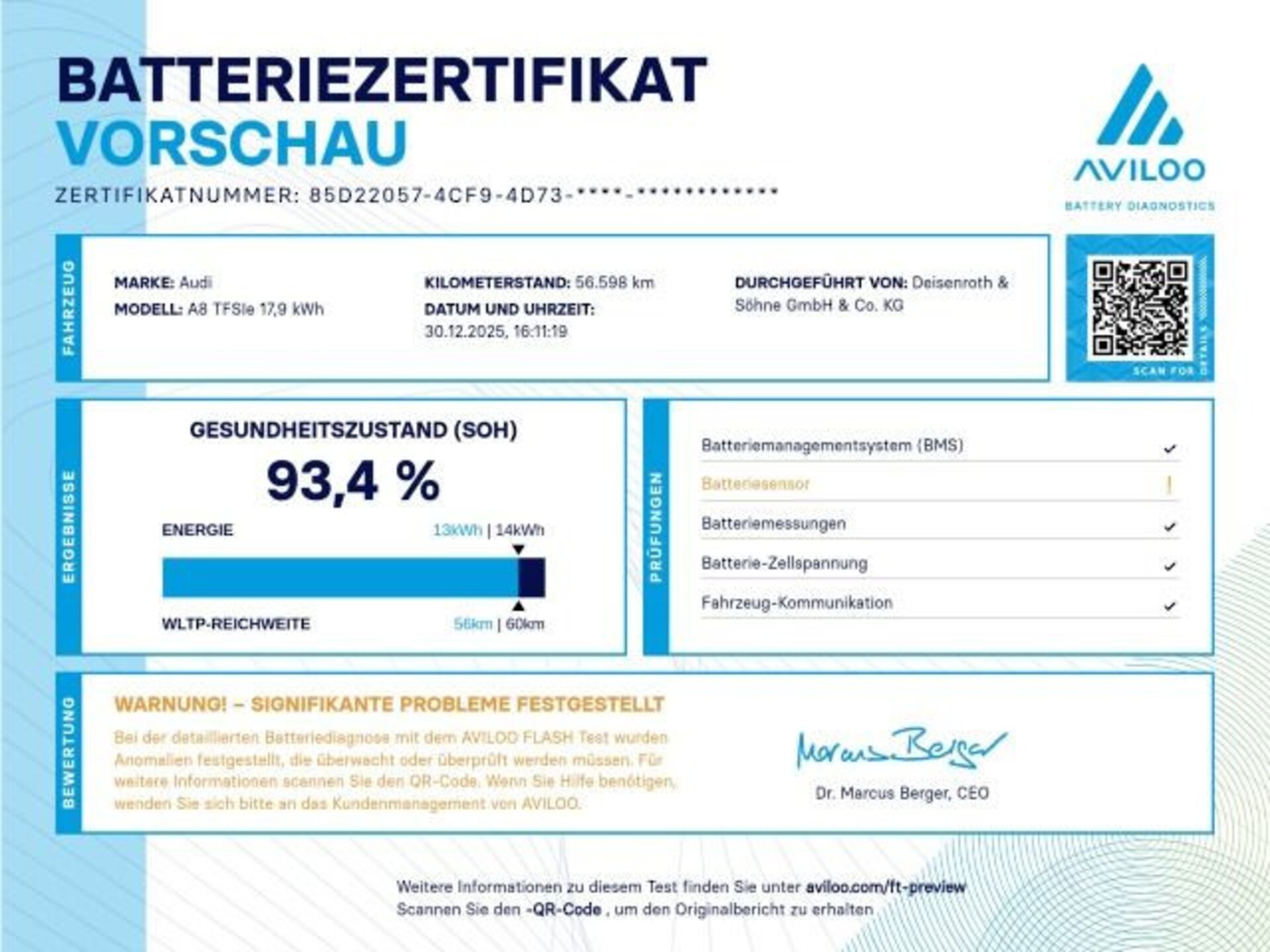 Audi A8 TFSI e