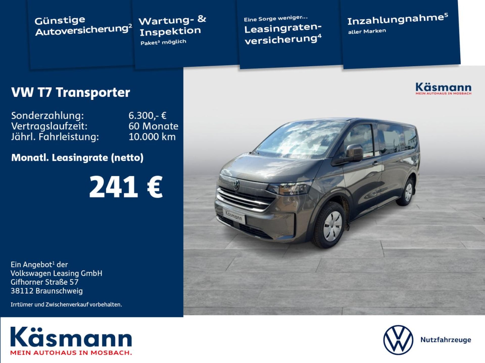 Volkswagen Transporter Kombi kurzer Radstand