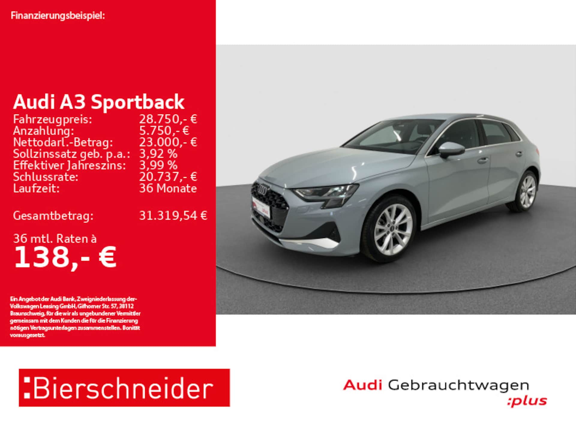 Audi A3 Sportback Advanced