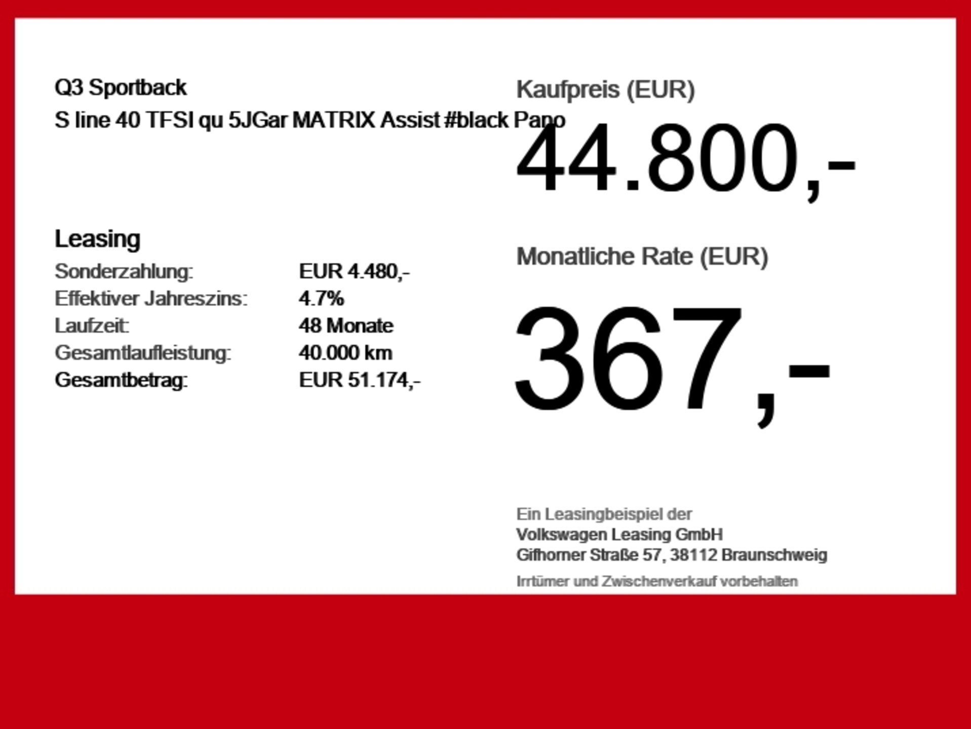 Audi Q3 Sportback S line
