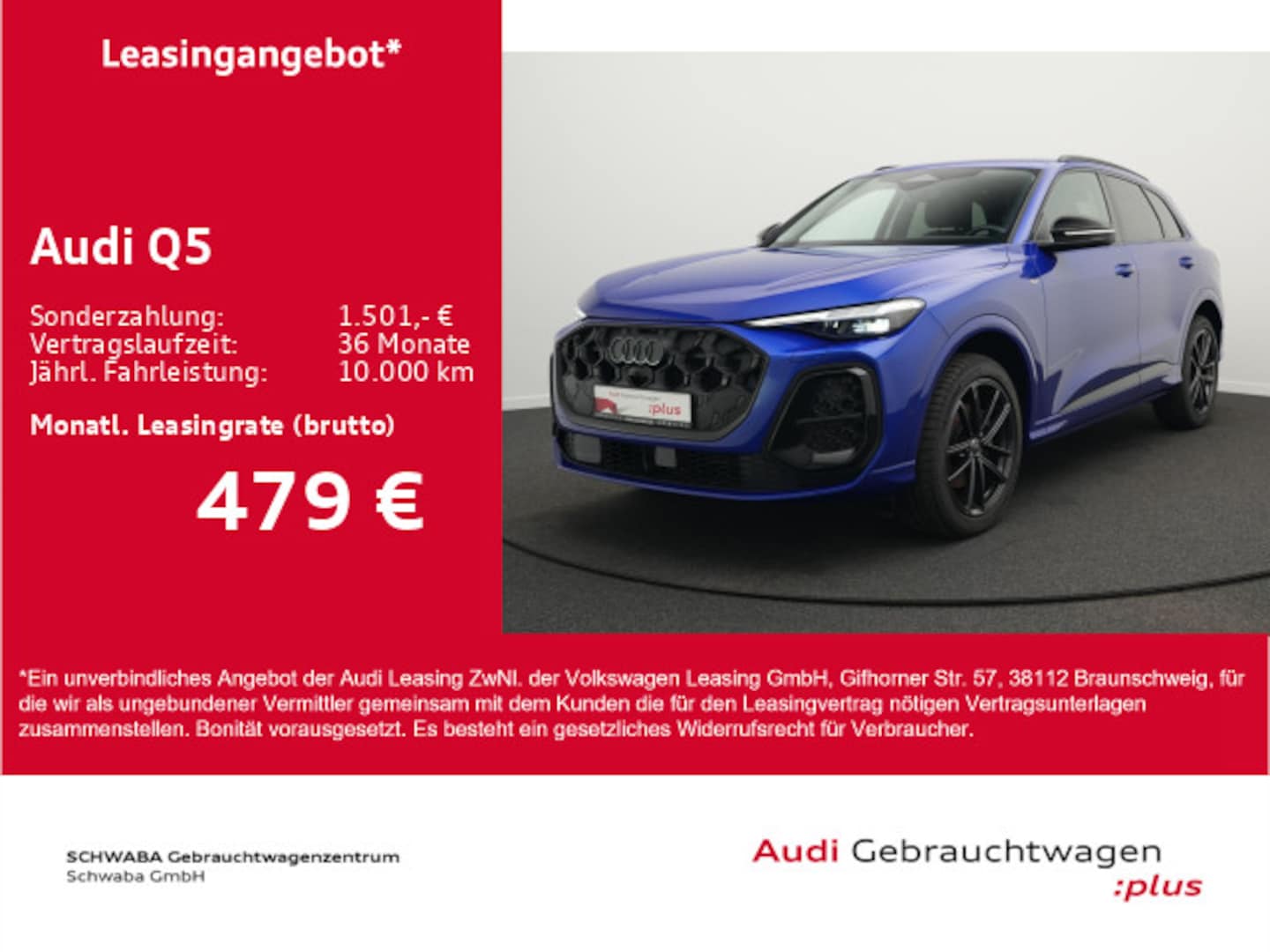 Bild über Audi Q5 SUV TFSI 150 kW S tronic - für weitere Informationen kontaktieren Sie den Audi Partner