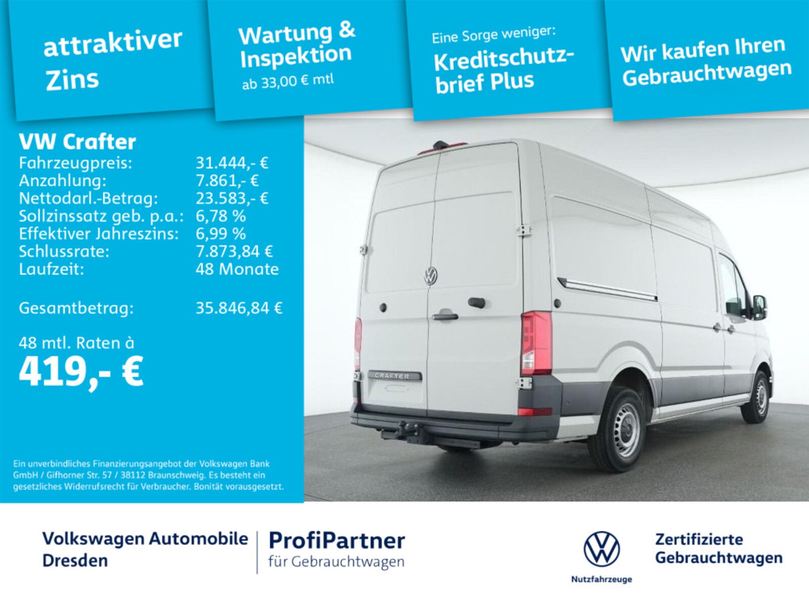 Volkswagen Crafter Kasten mittlerer Radstand – Bild 2