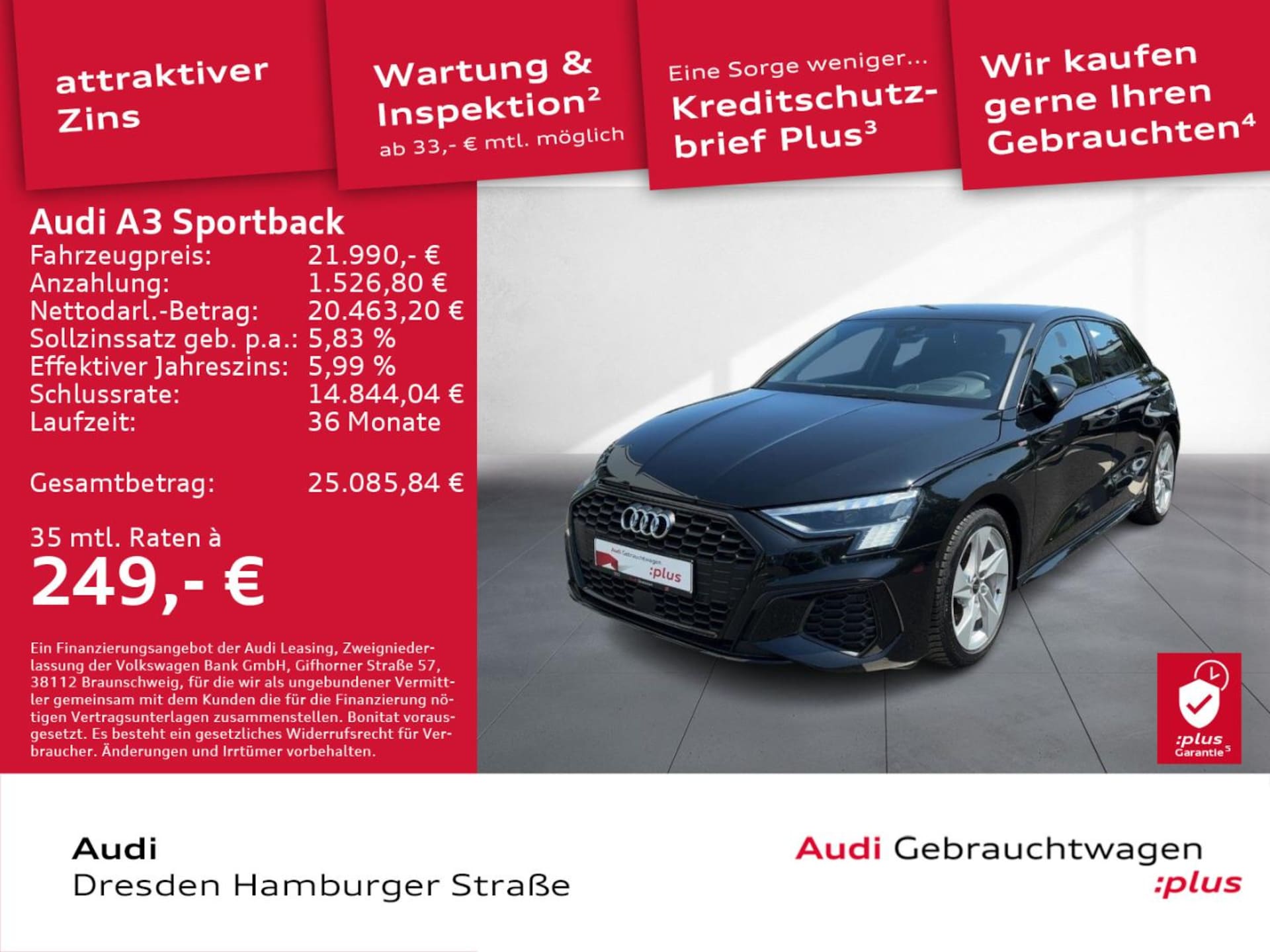 Audi A3 Sportback S line