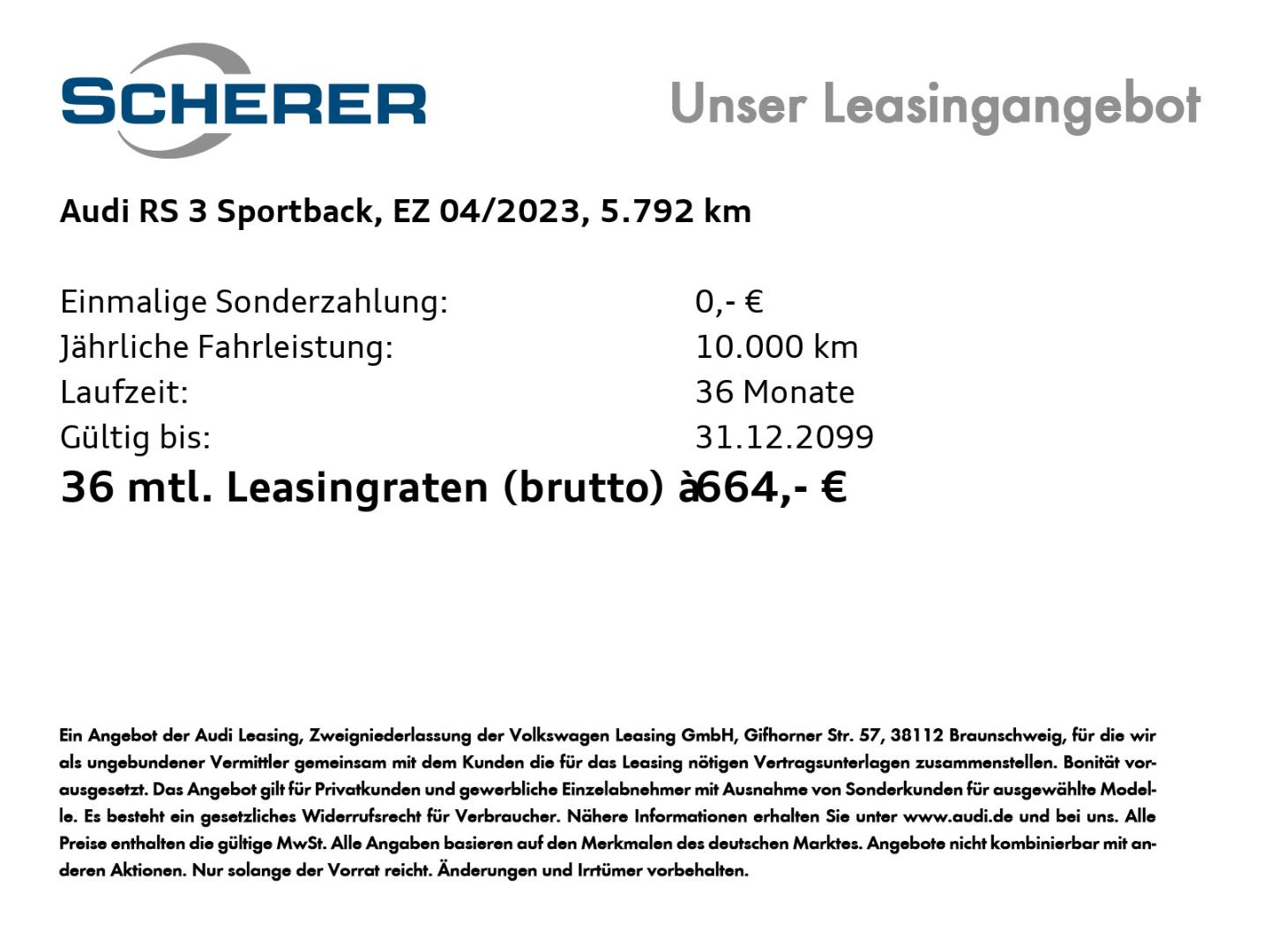 Image about Audi RS 3 Sportback RS 3 Sportback 294(400) kW(PS) S tronic