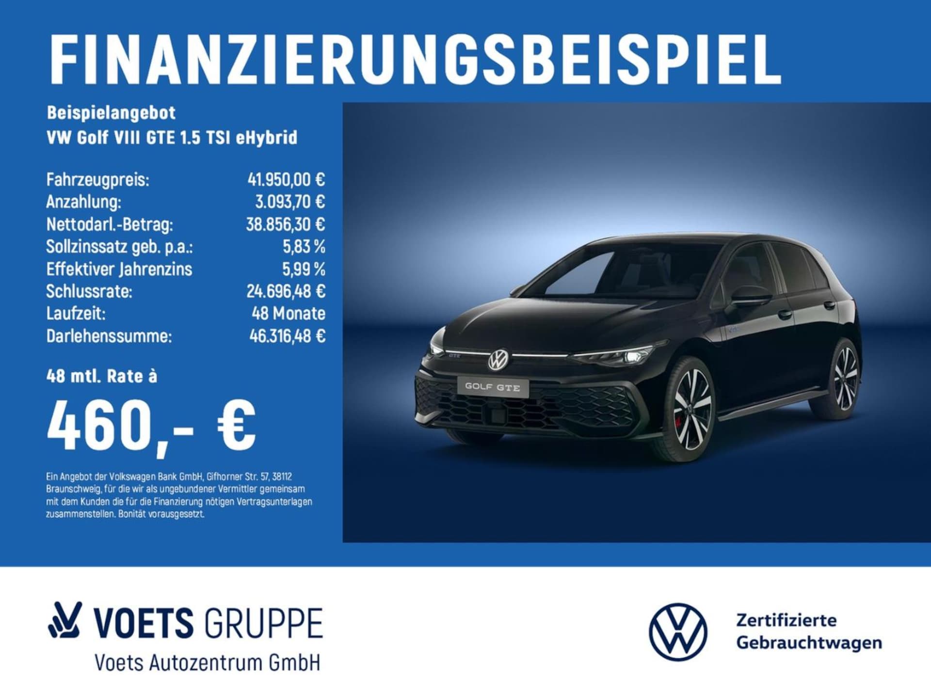 Volkswagen Golf — Volkswagen Golf Golf VIII GTE 1.5 TSI eHybrid IQ.LIGHT+RearView