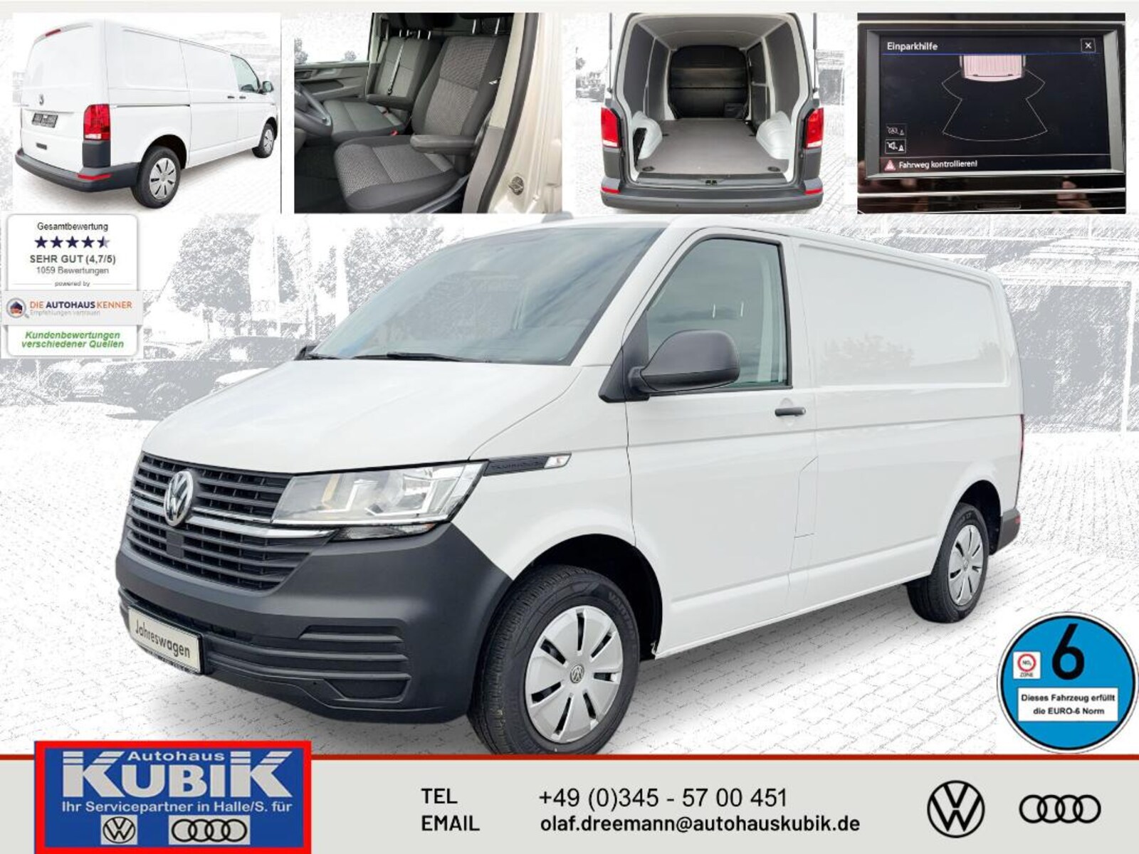 Volkswagen T6.1 Transporter Kasten kurzer Radstand